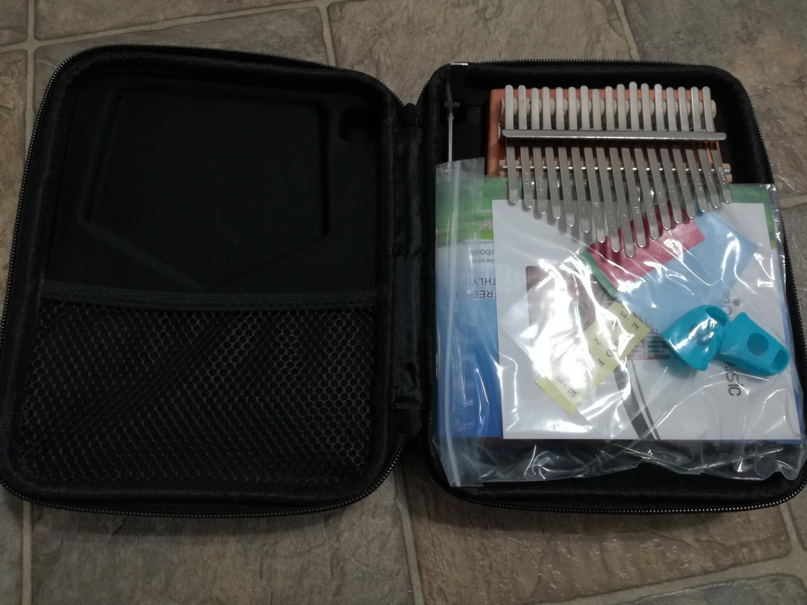 Everjoys Kalimba Thumb Piano 17 Keys, Professional Musical Instrument Finger Piano Marimbas with Portable Soft Cloth Bag, Fast to Learn Songbook, Tuning Hammer, All in One Kit customer photo 1