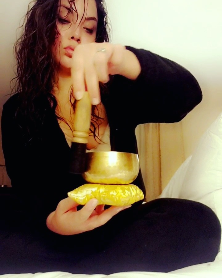 Tibetan Singing Bowl Set with Healing Mantra Engravings — Yoni Meditation Sound Bowl Handcrafted in Nepal — Yoga, Chakra Healing, Stress Relief, Mindfulness customer photo 1