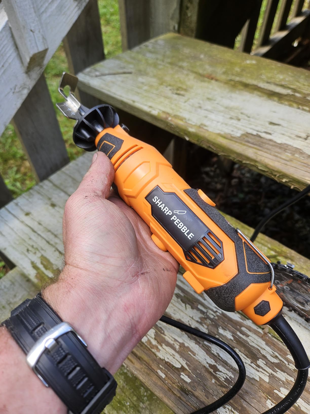 Sharp Pebble Electric Chainsaw Sharpener Kit – Chain Saw Sharpening Tool customer photo 2