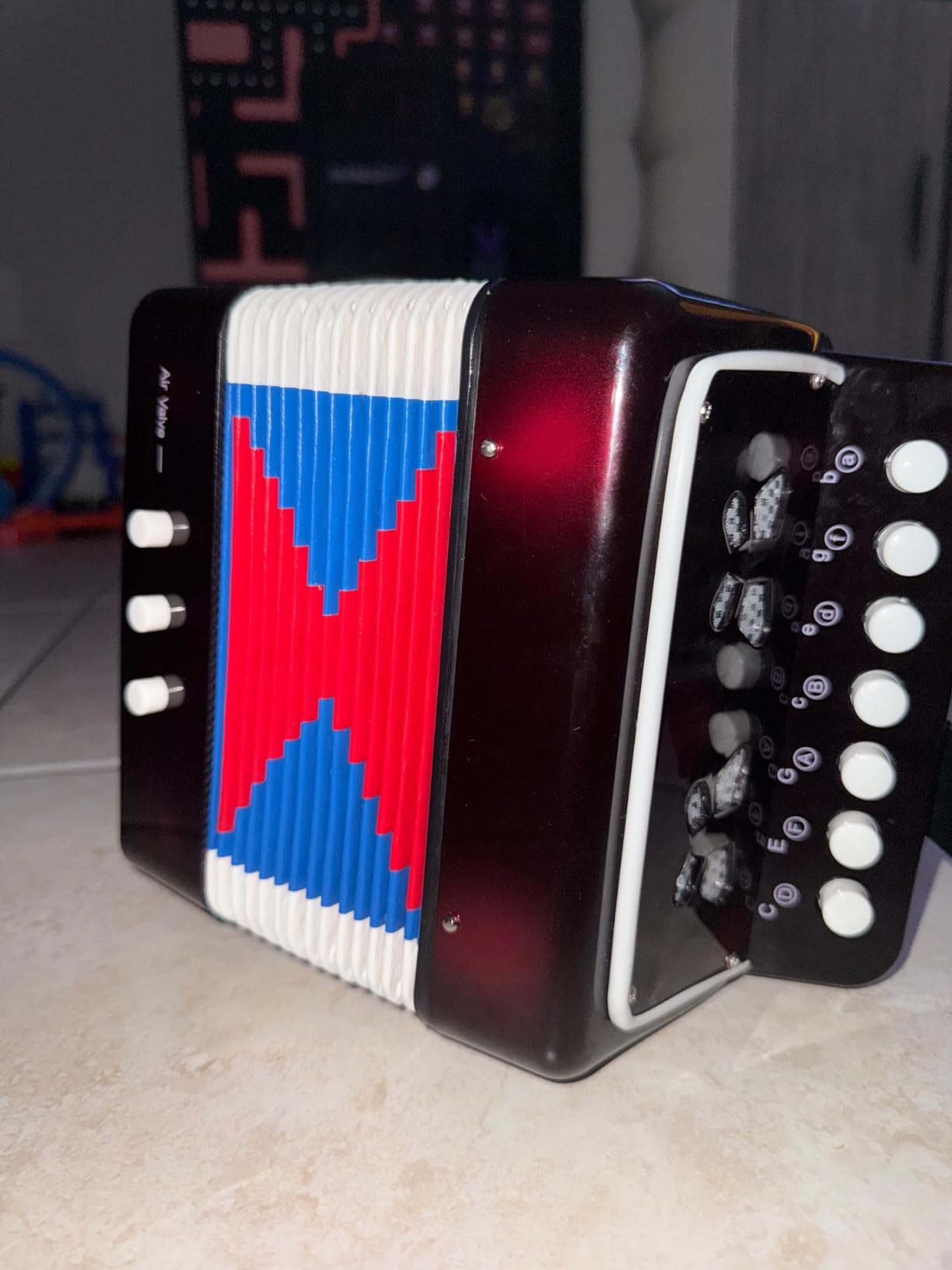Horse Kids Accordion, 10 Keys Button Control Kid Accordions Musical Instruments for Child Children Toddlers Beginners Accordian Lightweight 7 key 3 Bass Mini Acordeón Toy Acordeones Para Miños Blue customer photo 2