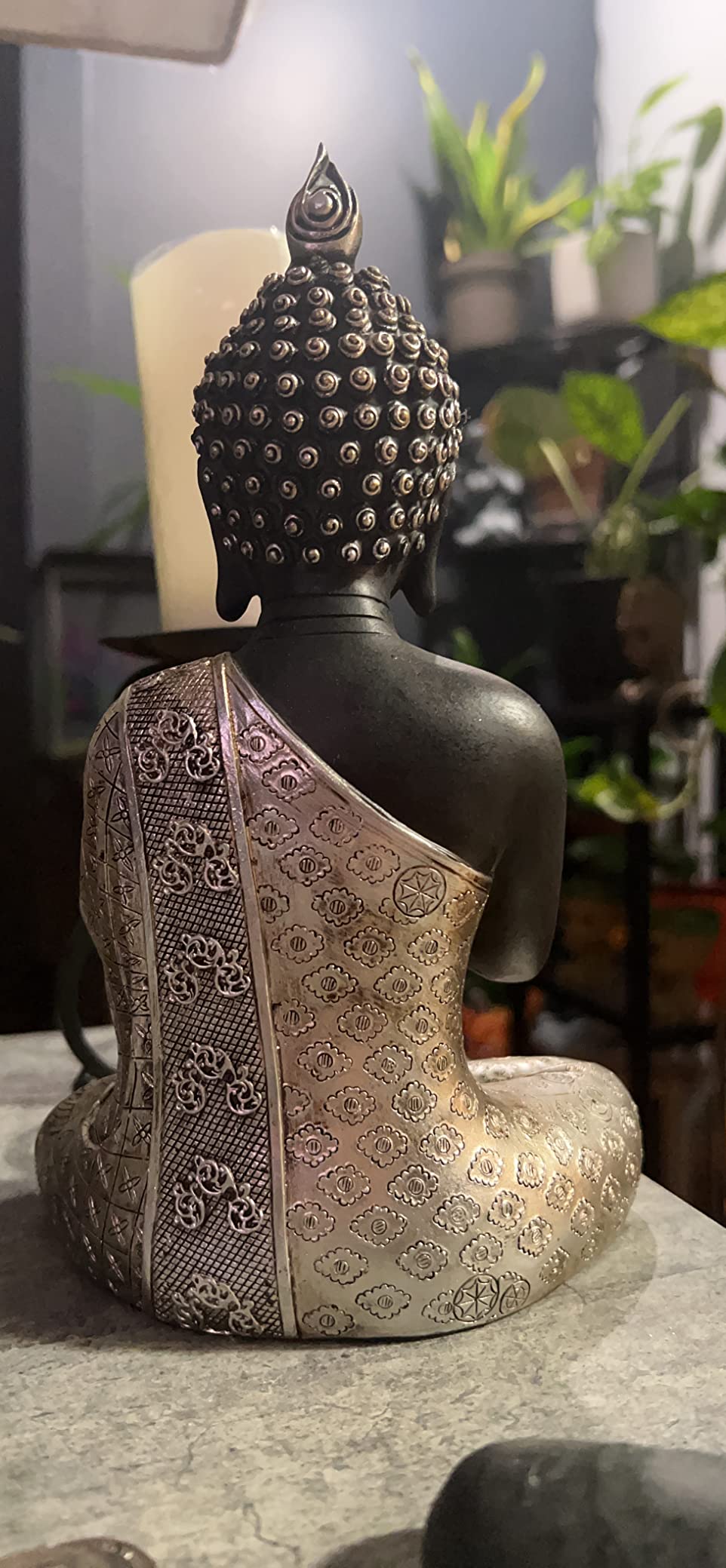 JORAE Seated Buddha Statue Buddhism Decor Meditating Figurines 9.5