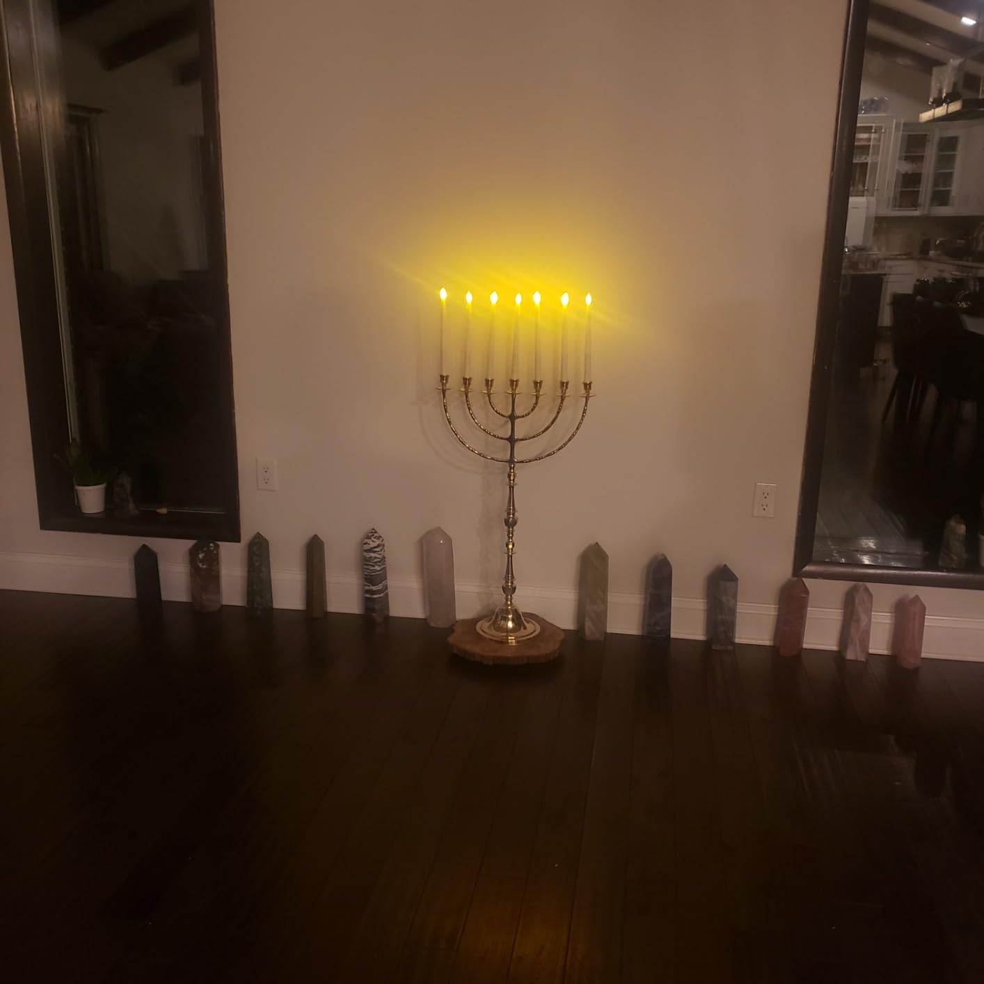 Giant Temple Menorah 7 Seven - Branch | 32-Inch (81cm) Solid Brass Candelabra | Large Gold Jewish Menora for Candles & Oil Cups customer photo 1