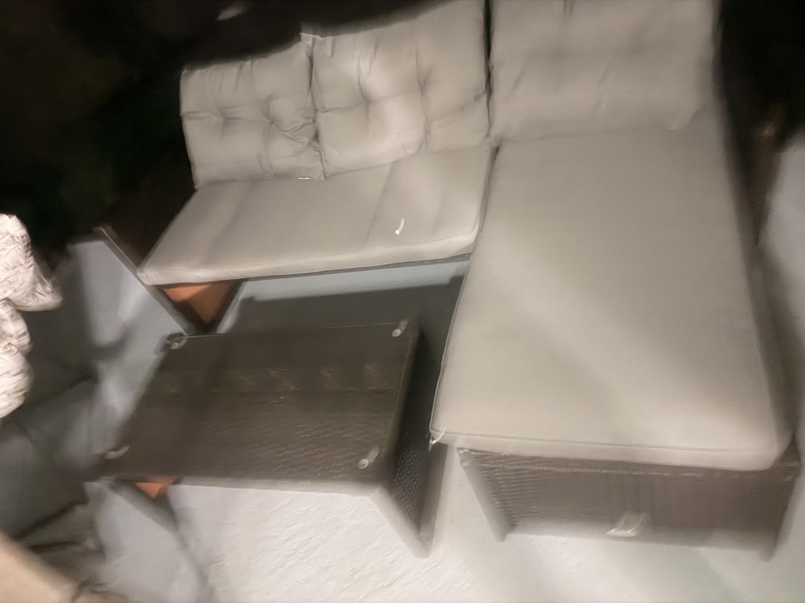 DORTALA Wicker Patio Furniture Set Couch 3 Piece, L-Shaped PE Rattan Outdoor Sectional Sofa Conversation Set with Loveseat, Lounge and Tempered Glass Coffee Table for Garden Lawn Deck, Grey customer photo 2