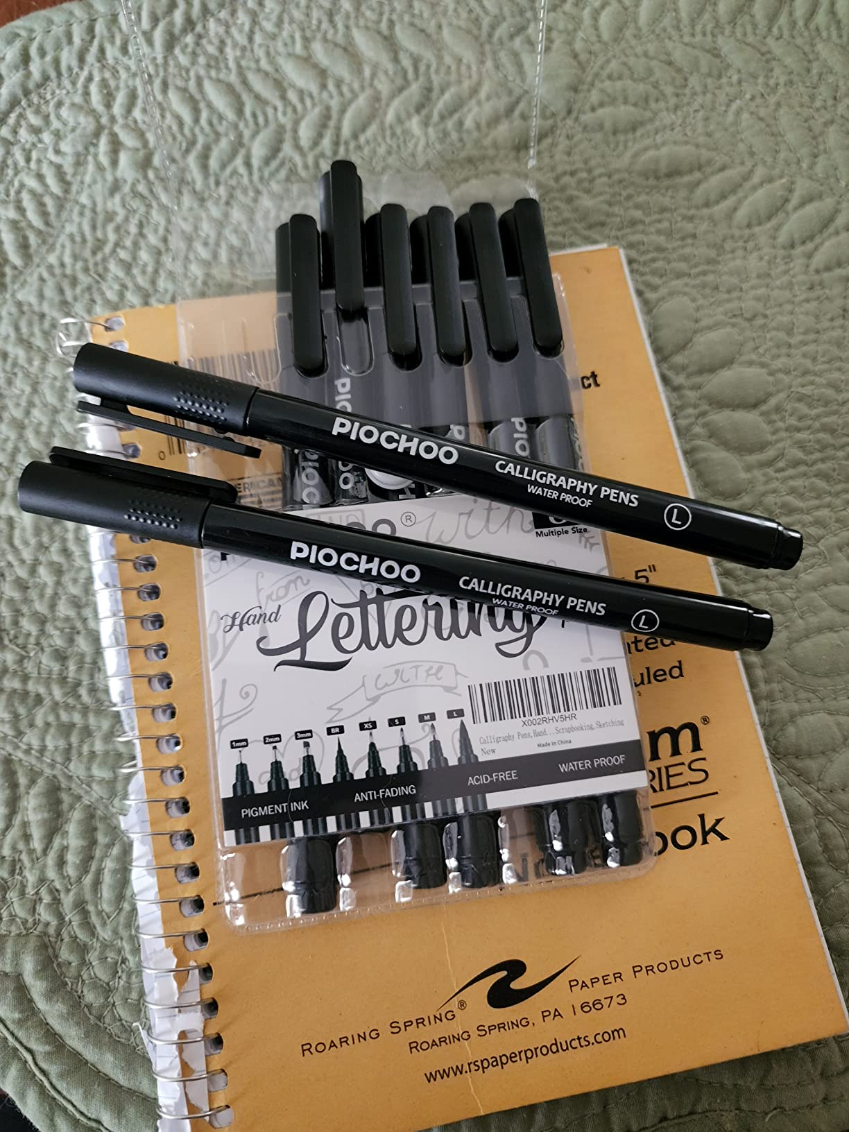 Piochoo Calligraphy Pens,8 Size Calligraphy Pens for Writing,Brush Pens Calligraphy Set for Beginners, Hand Lettering Pens customer photo 1