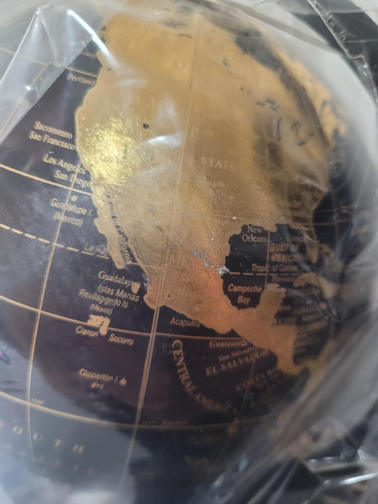 Abbott Collection 57-LATITUDE-18 Spinning Small Decorative Globe, White/Gold, 11