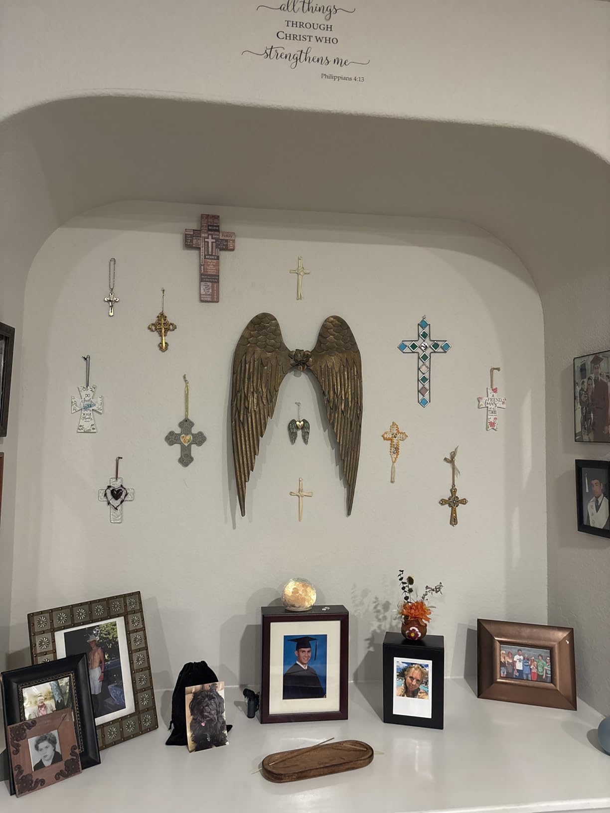 Jetec Cross Wall Decor Christian Religious Wooden Cross, 10.6 x 6.1 Inch customer photo 1