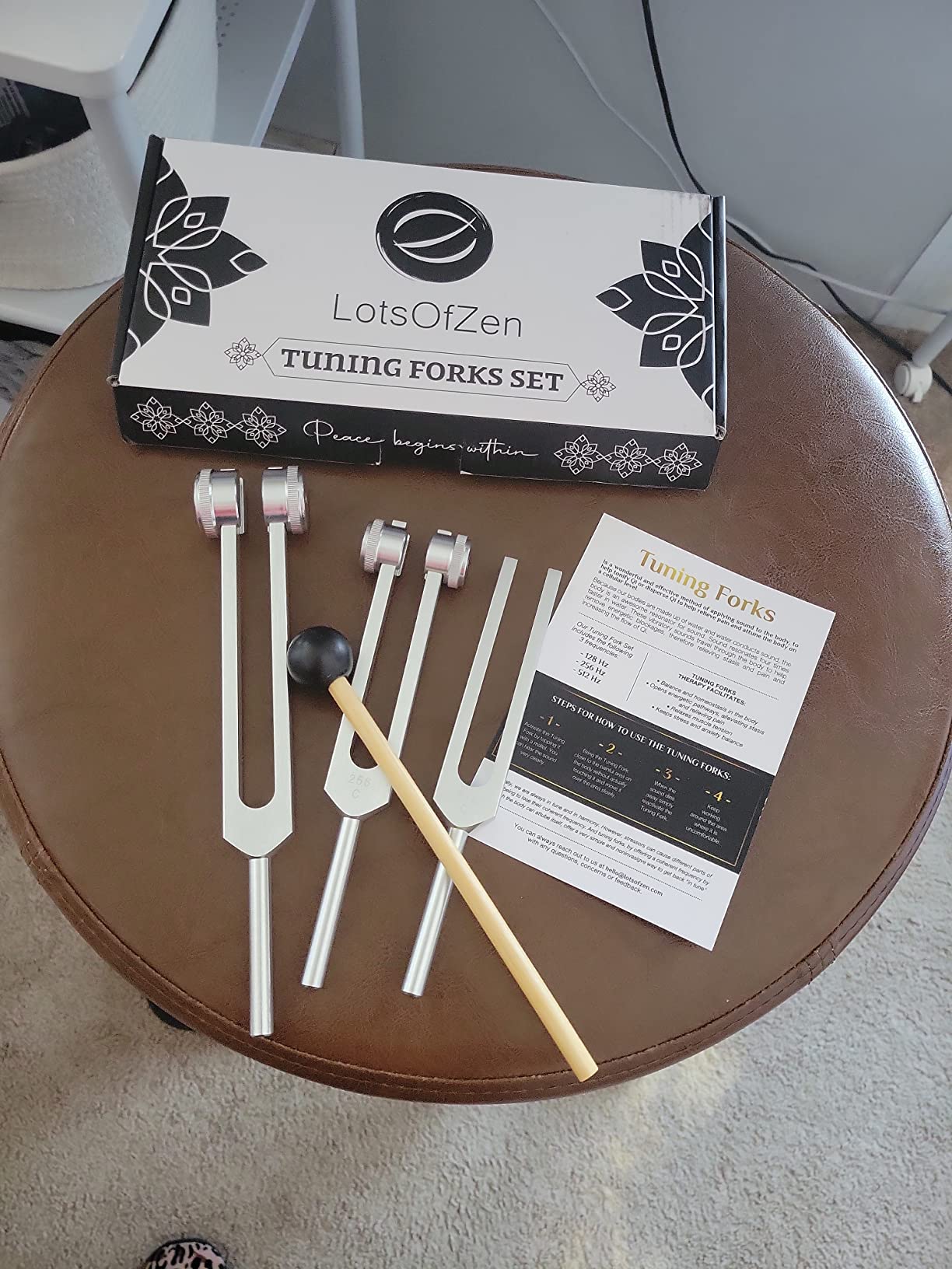 LOTS OF ZEN Tuning Forks for Healing Set (128Hz, 256Hz, 512Hz) customer photo 2