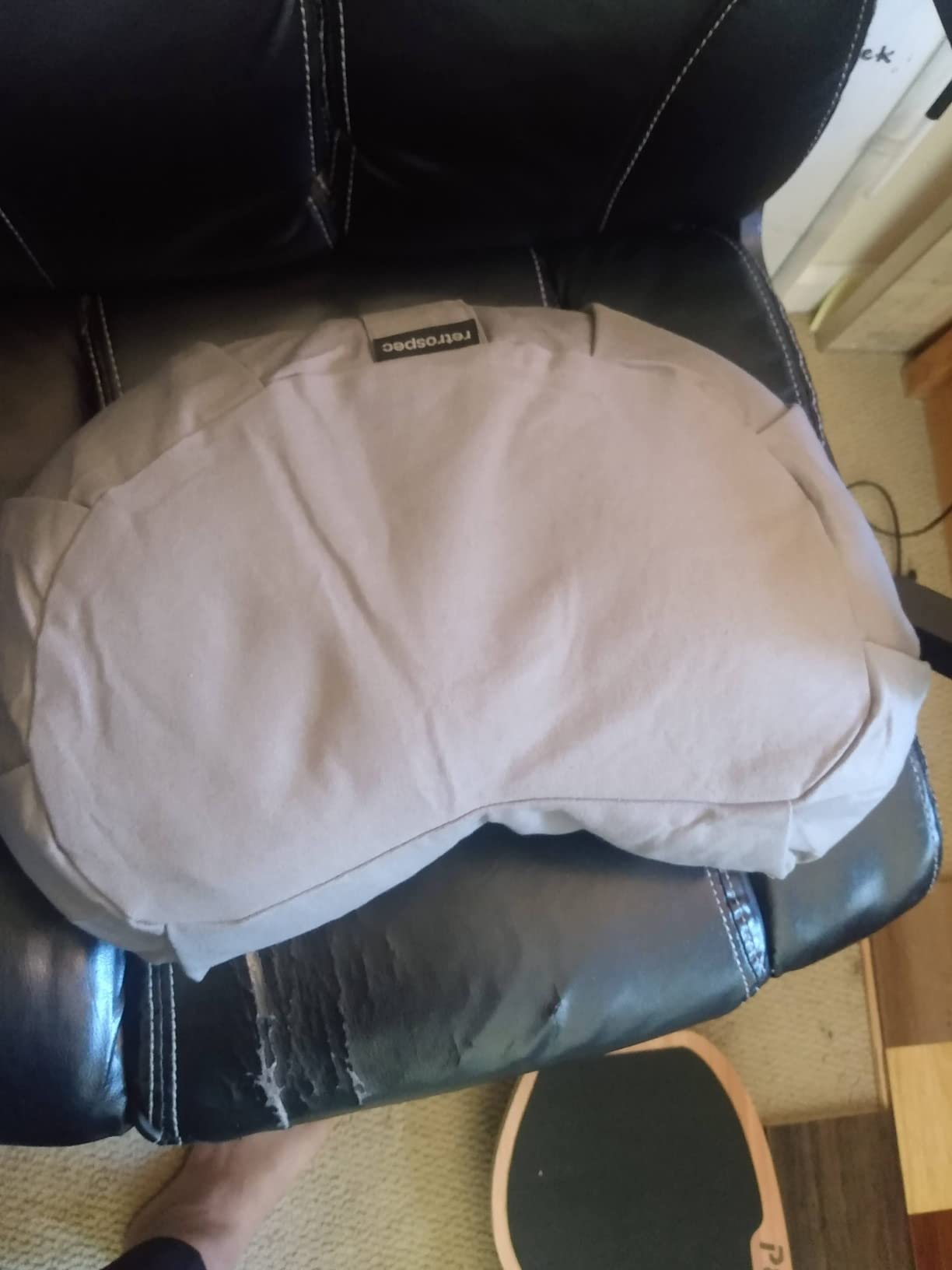 Retrospec Sedona Zafu Meditation Cushion Filled w/Buckwheat Hulls - Yoga Pillow for Meditation Practices - Machine Washable 100% Cotton Cover & Durable Carry Handle Round & Crescent, 1 Ct (Pack of 1) customer photo 2