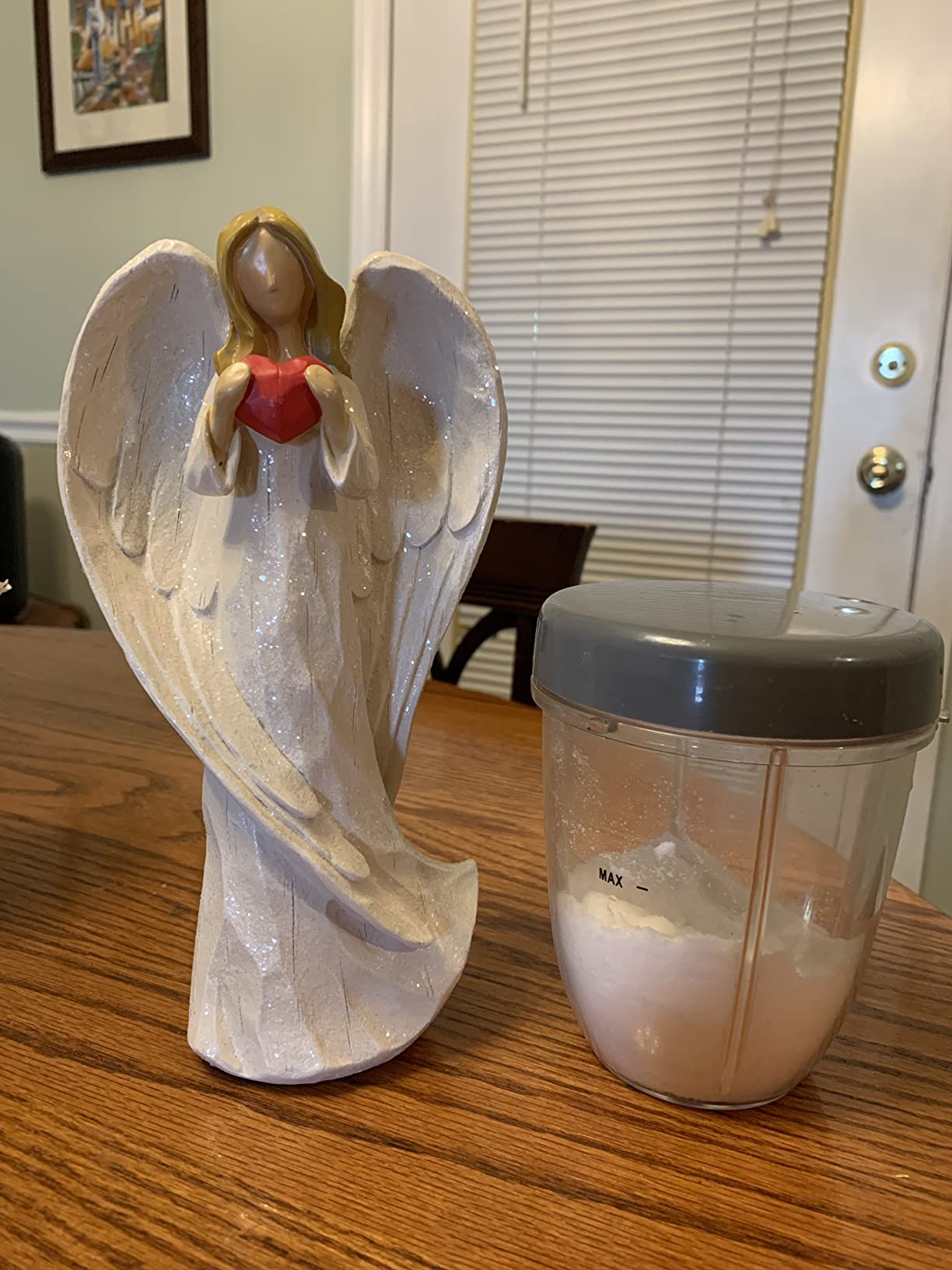 Hodao Praying Angel Figurine, Elegant White customer photo 1