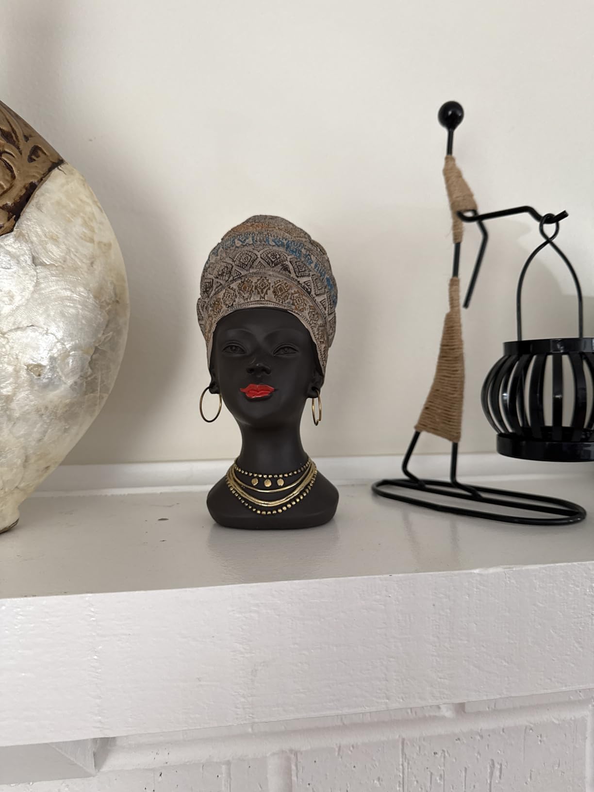 African Woman Bust Statue Afrocentric Home Decor Accents Gift for Women customer photo 1