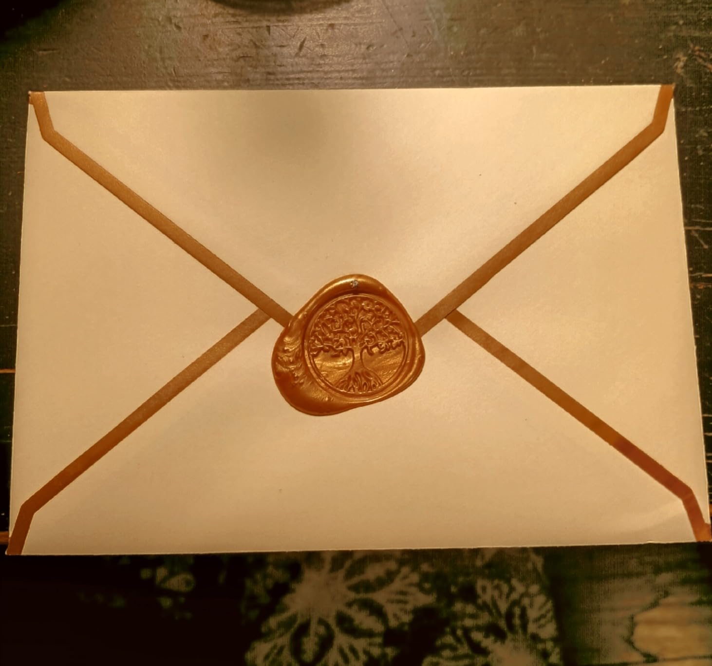 Wax Seal Stamp Kit - 357Pc Set with Wax Beads, Seal Stamp, Warmer, Spoon, Candles for Vintage Envelopes & Letters - Gold customer photo 2