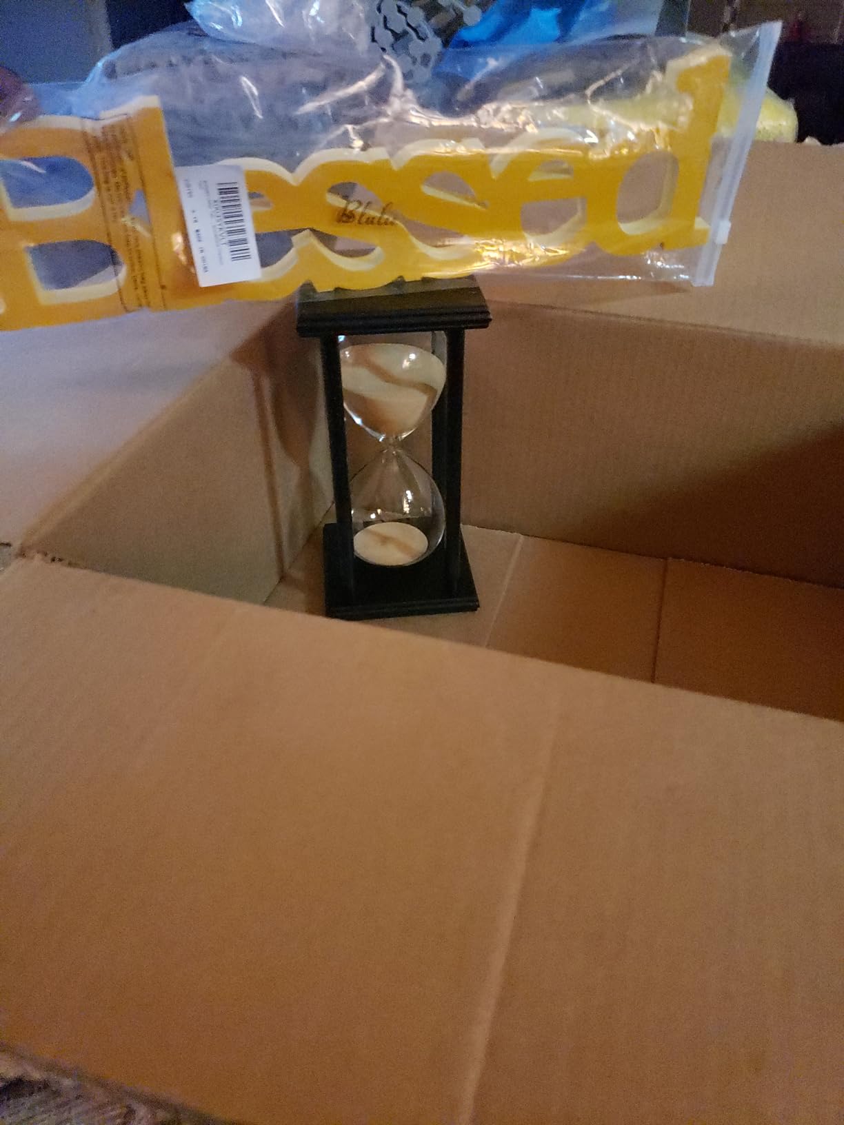 BELLAWARE Hourglass Timer with Golden Sand, 60 Minute Wooden Sand Timer customer photo 1