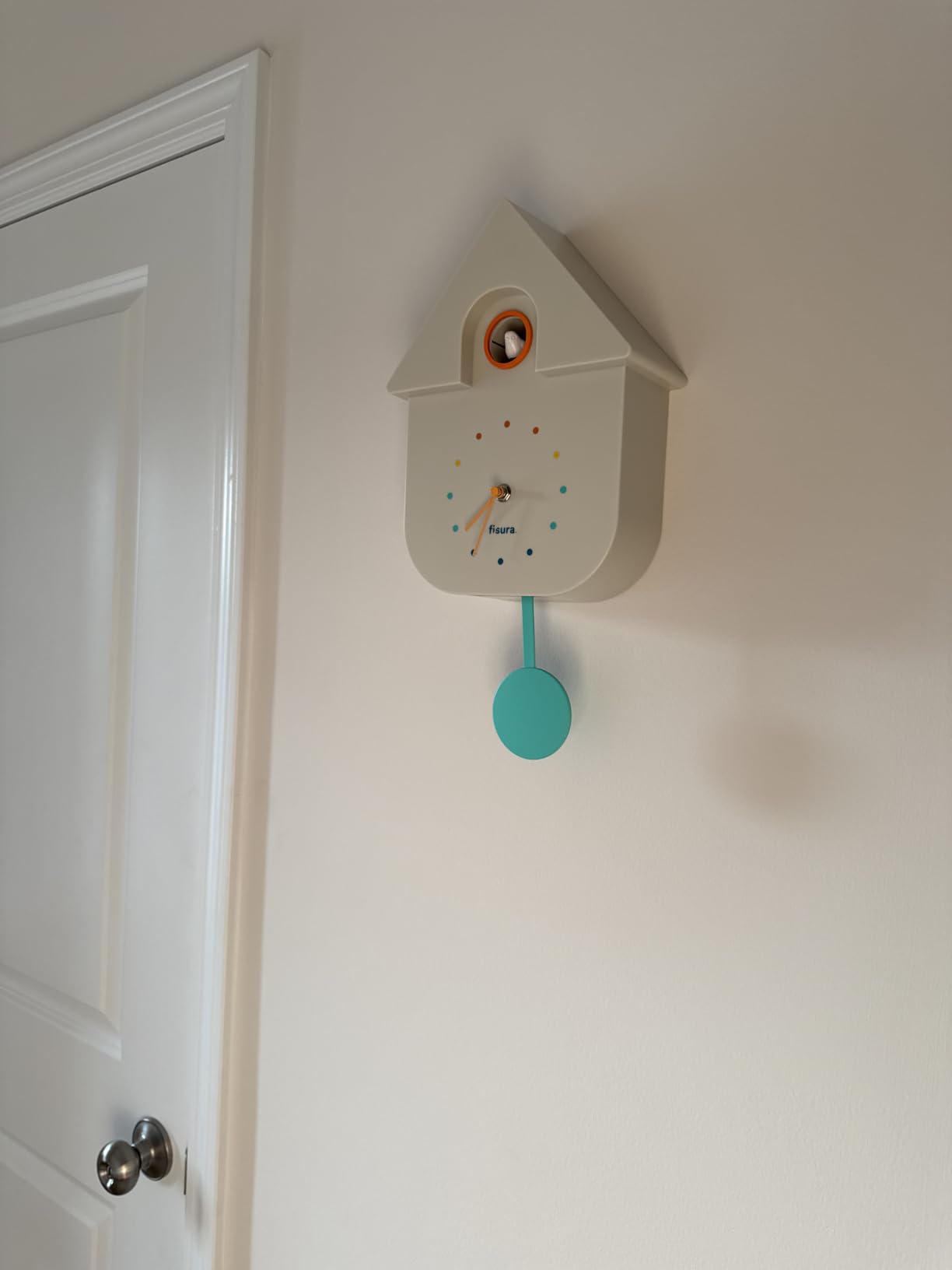 Fisura - Cuckoo Wall Clock for Home Office Decor, White & Black customer photo 2