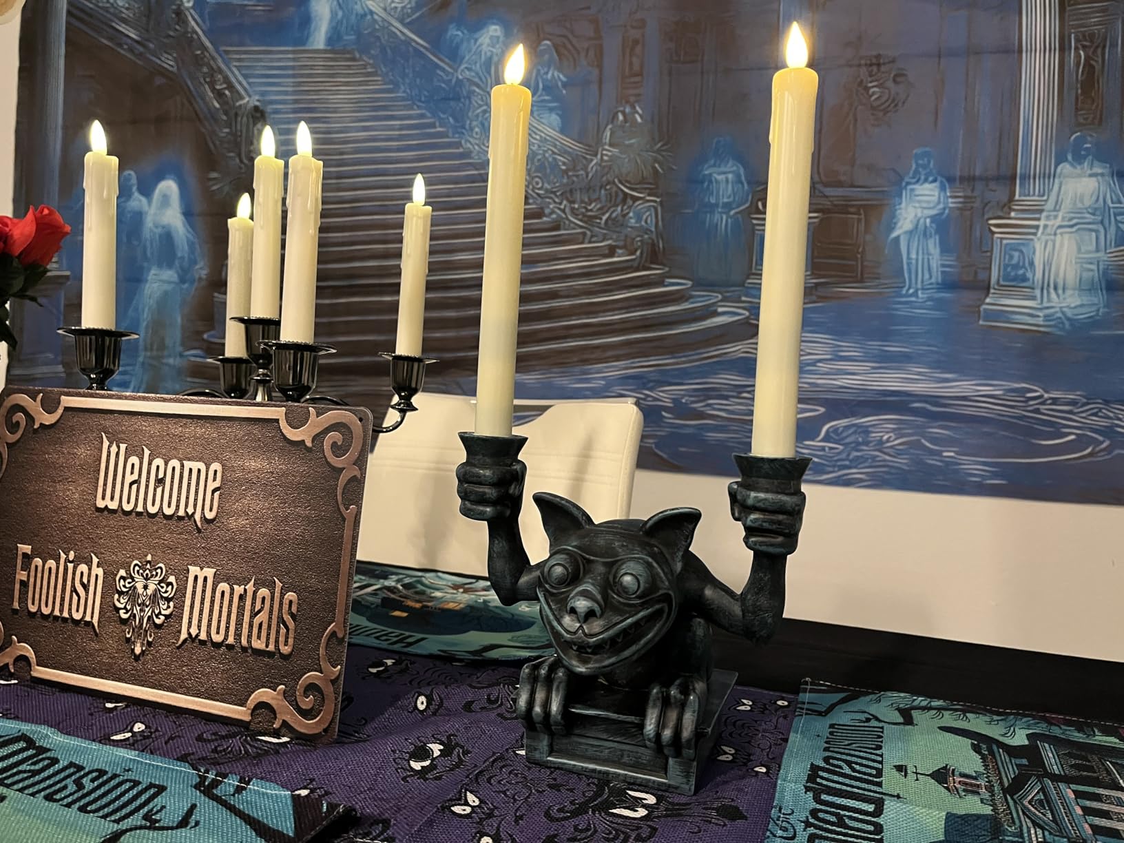 Spirit Halloween Disney The Haunted Mansion Gargoyle Candle Holder, Multicolor customer photo 1