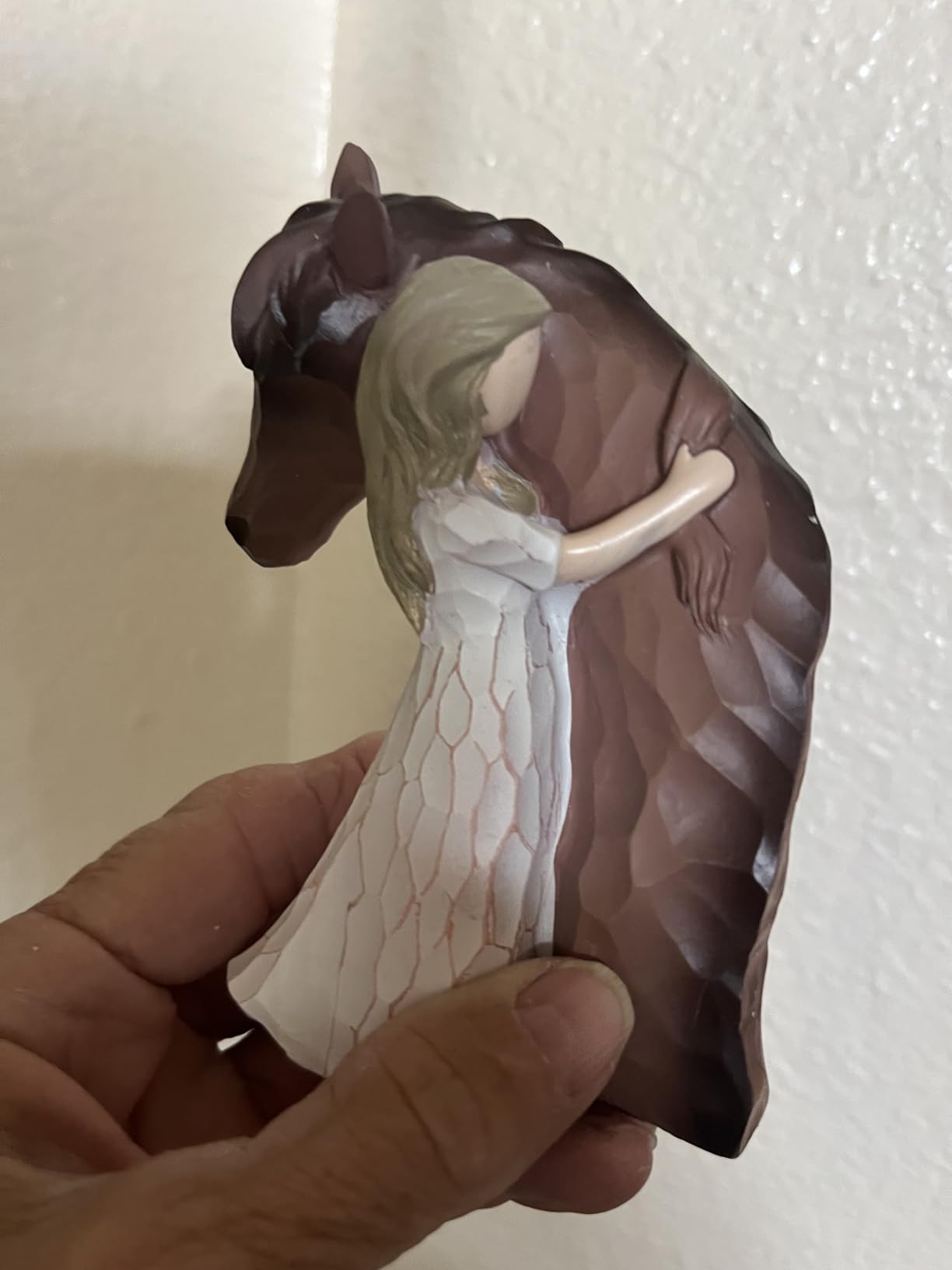 Truly a Friend Horses and Guardian Angel Statues, Sculpted Hand-Painted Girl Embracing Horse Figurines, Gifts for Horse Lover Cowgirls, Loss of Horse Remembrance Gifts, Birthday Christmas Horse Stuff customer photo 2