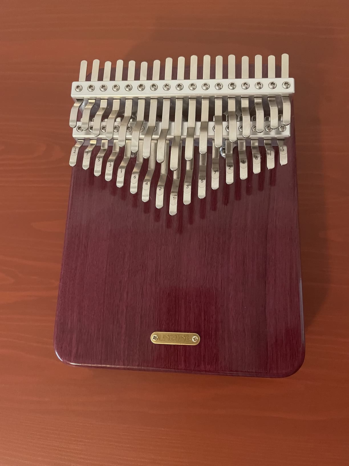 LingTing Kalimba 34 keys Thumb Piano Mbira Finger Piano Gift for Adult Beginners Professional（LT-K34V,snow whisperer) customer photo 2
