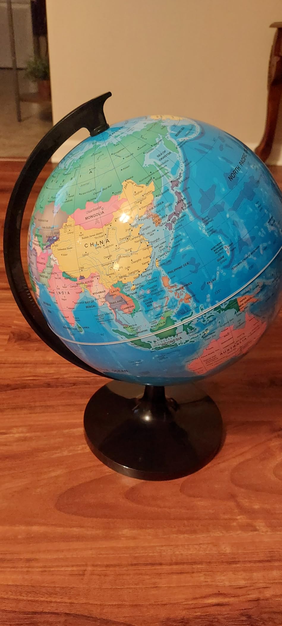 EXERZ 12 Inches World Globe Political Map English Desk Globe School and customer photo 1