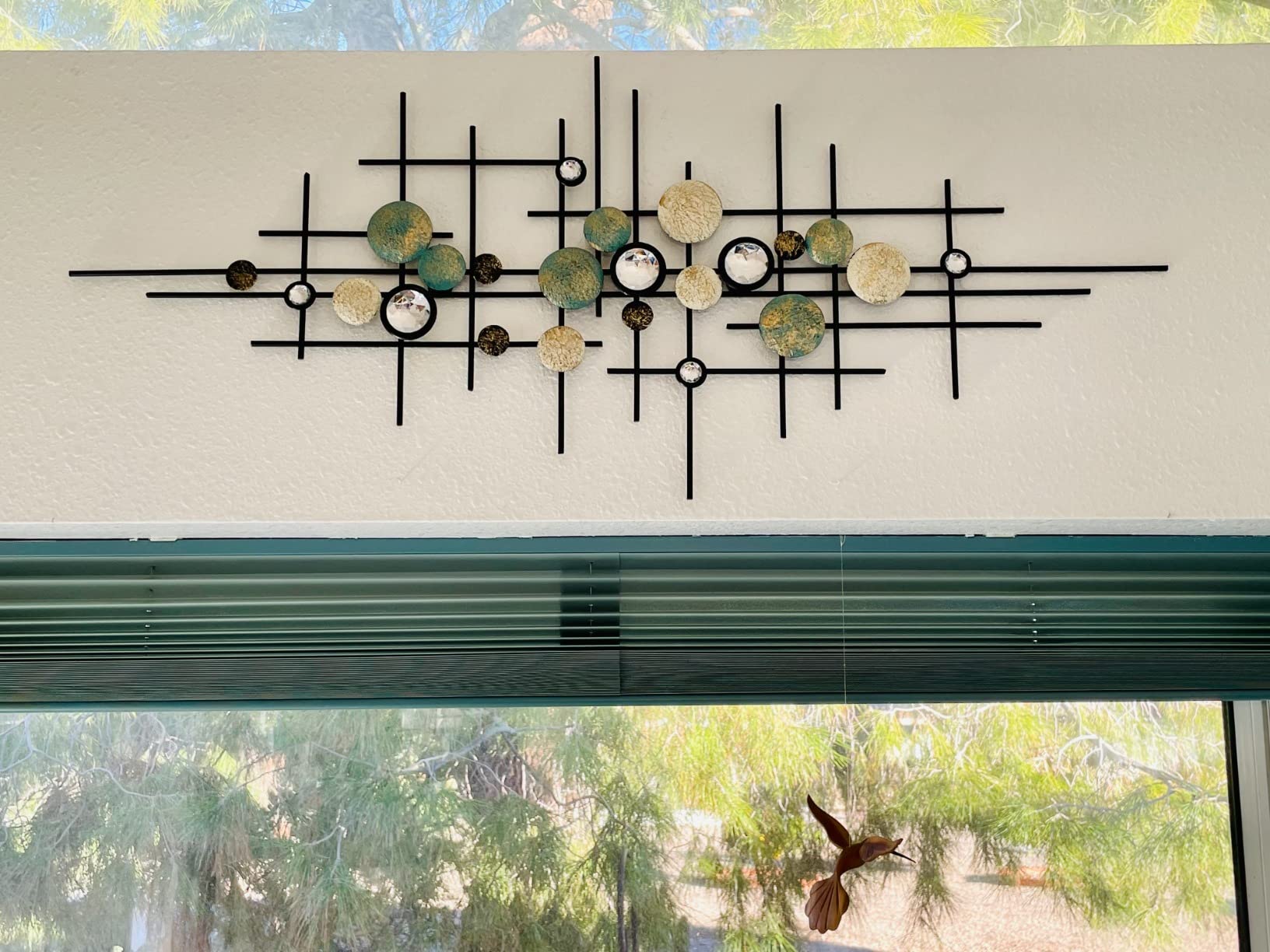 KEQAM Large Modern Metal Wall Art,Home Metal Wall Decor,Wall Sculptures Handmade Wall Hanging Wall Decoration for Living Room/Dinning Room/Bedroom/Entryway/Kitchen/Office customer photo 1