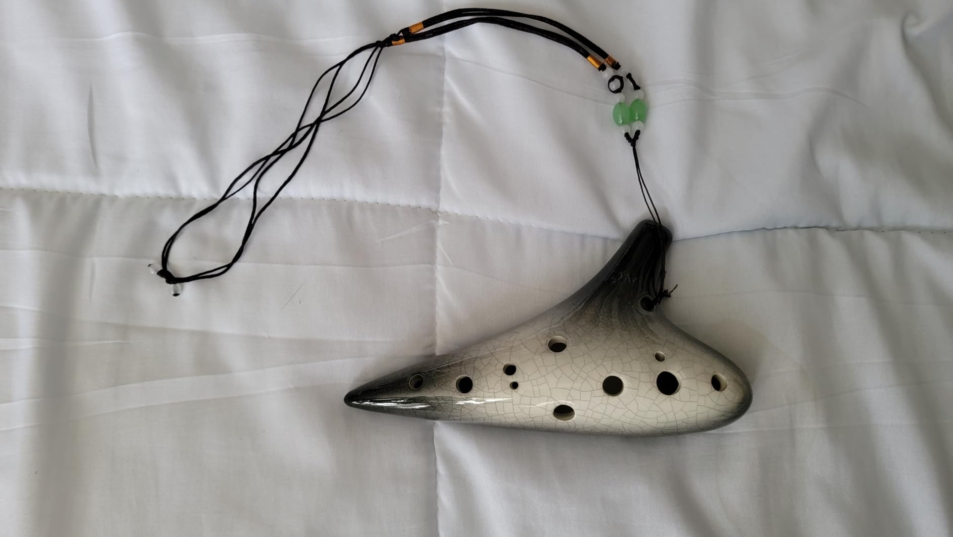 12 Hole Ocarina Instrument With Song Book for Beginner,Alto C Ceramic Ocarina(Starry Blue & Purple & Black) customer photo 2