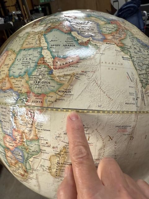 Replogle World Globe with Stand 16 Inch Floor Globe - Antique,Raised Relief Globes For Children and Kids Classroom Decor,Made In USA customer photo 1