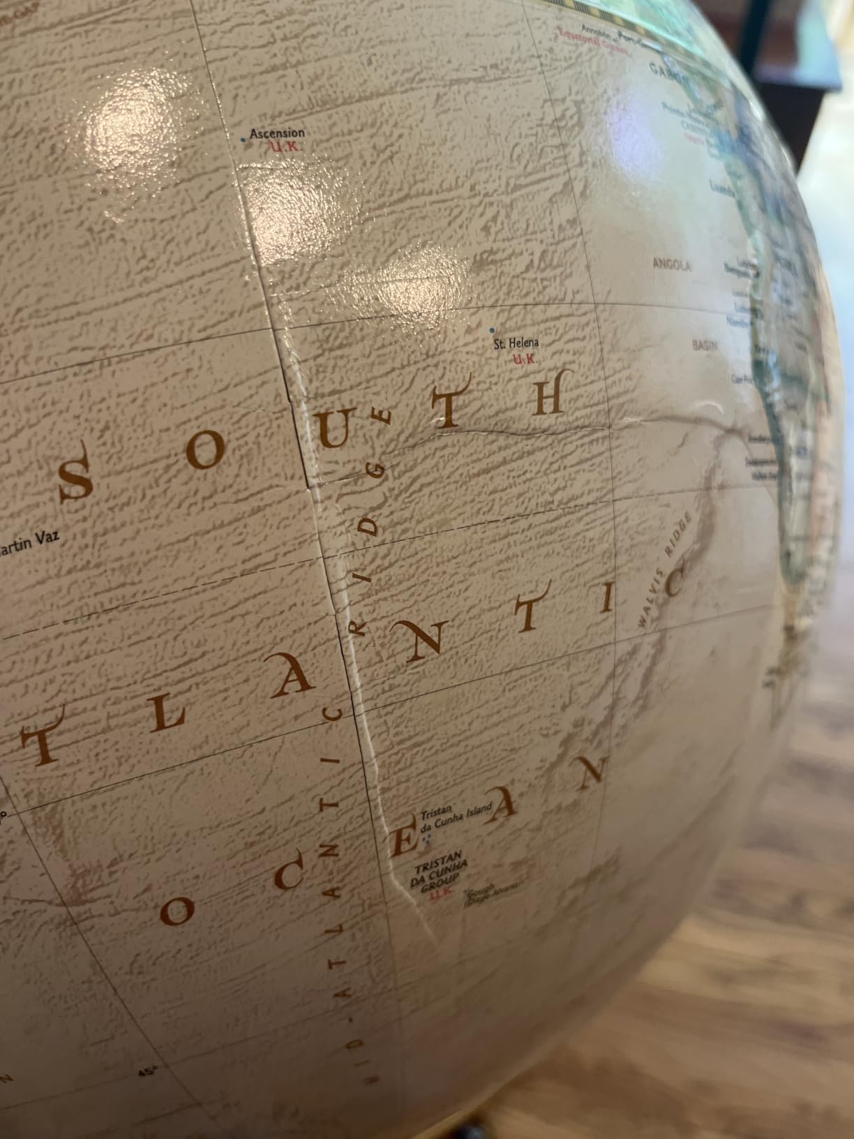 Replogle World Globe with Stand 16 Inch Floor Globe - Antique,Raised Relief Globes For Children and Kids Classroom Decor,Made In USA customer photo 2