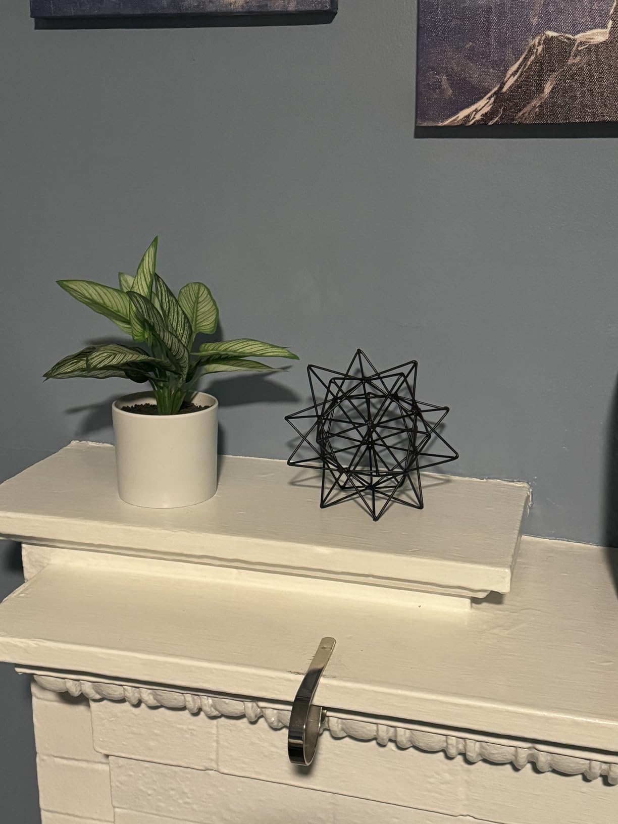 Metal Geometric Table Top Decor, 3D Metal Geometric Sculpture customer photo 1