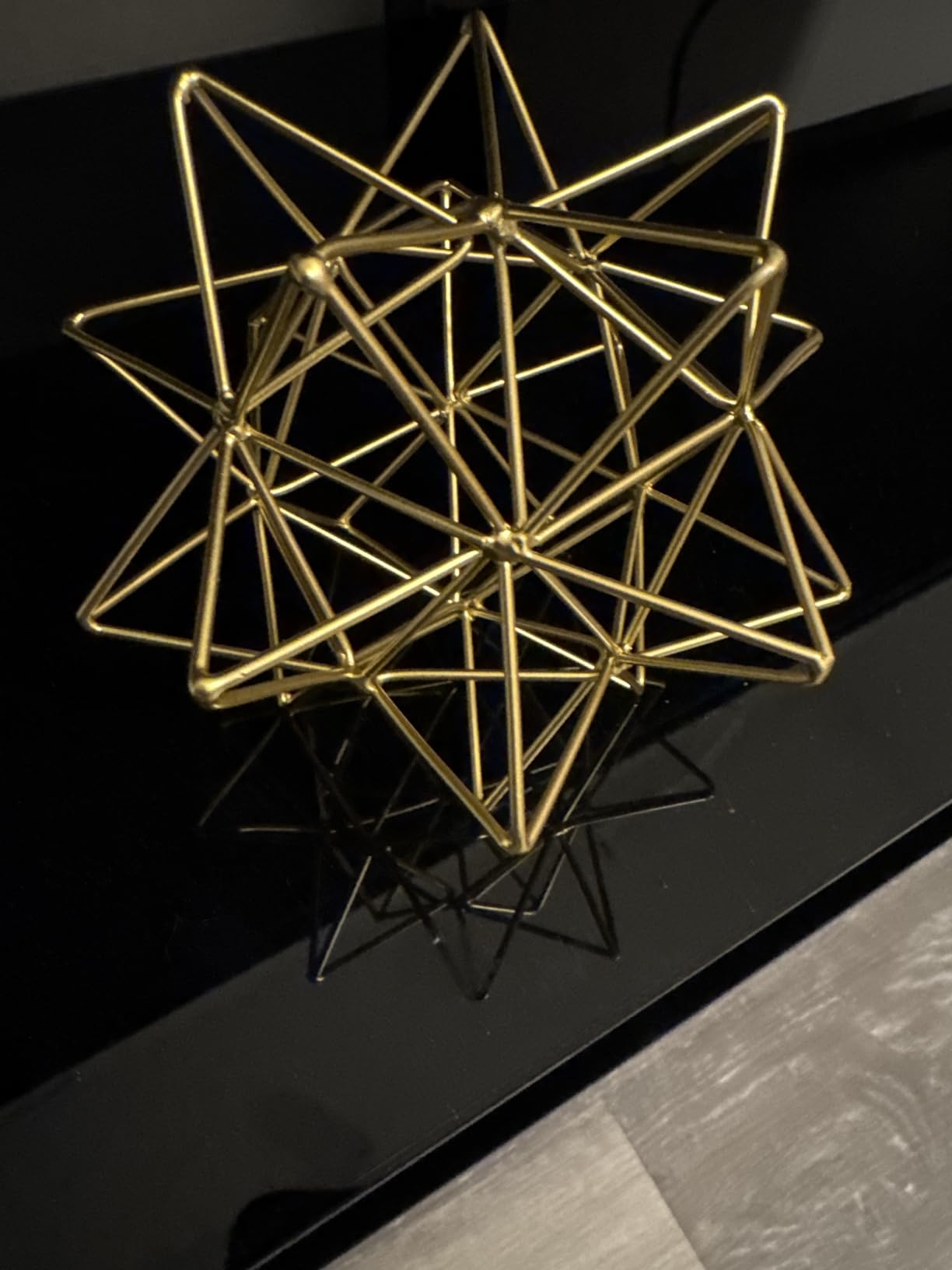 Metal Geometric Table Top Decor, 3D Metal Geometric Sculpture customer photo 2