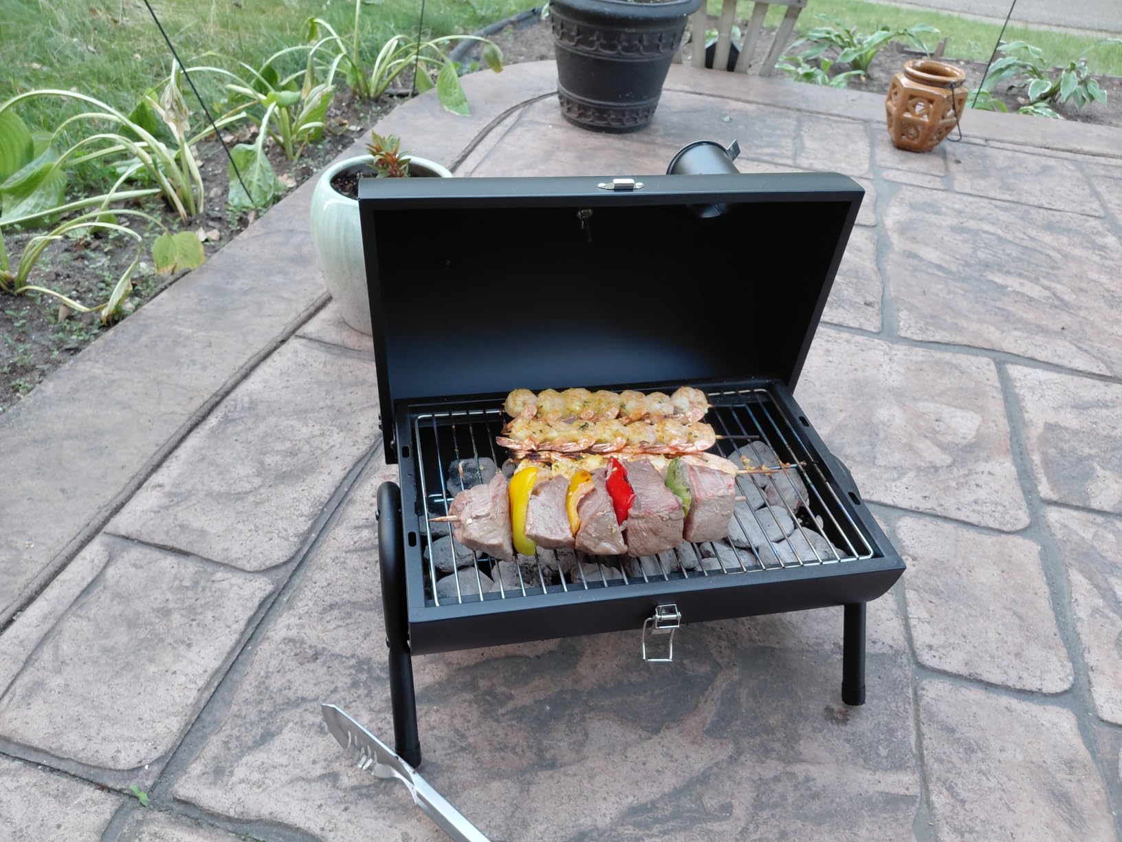 Joyfair Portable Charcoal Grill with Thermometer, Small BBQ Camping Grills customer photo 1