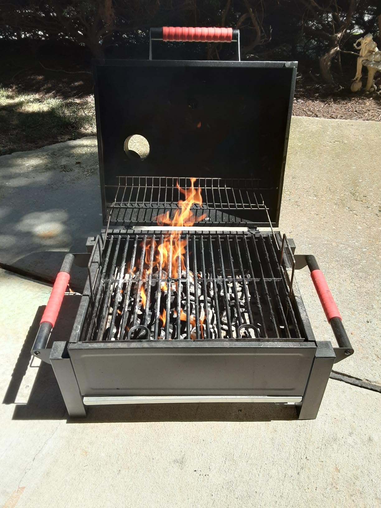 Feasto Portable Tabletop Charcoal Grill, 354 sq.in Cooking Area customer photo 1