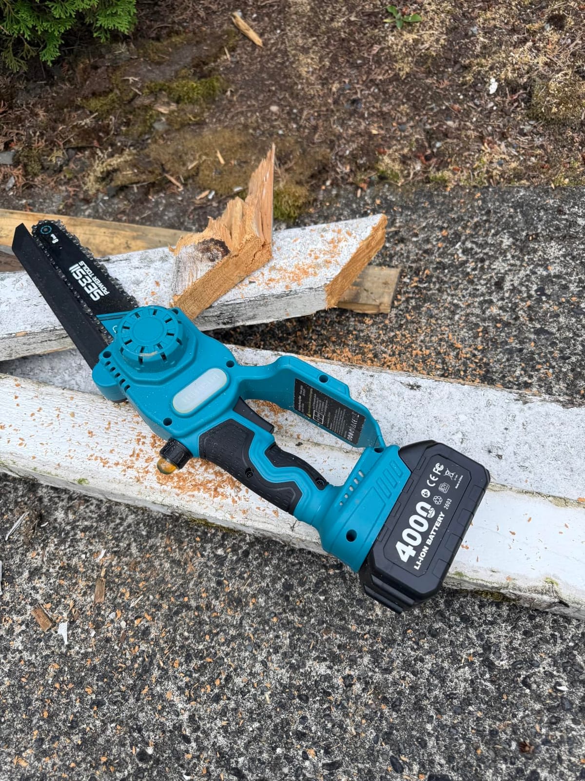 SEESII 2-in-1 Cordless 8 Inch Pole Saw & Mini Chainsaw, 2×4.0Ah Batteries customer photo 1