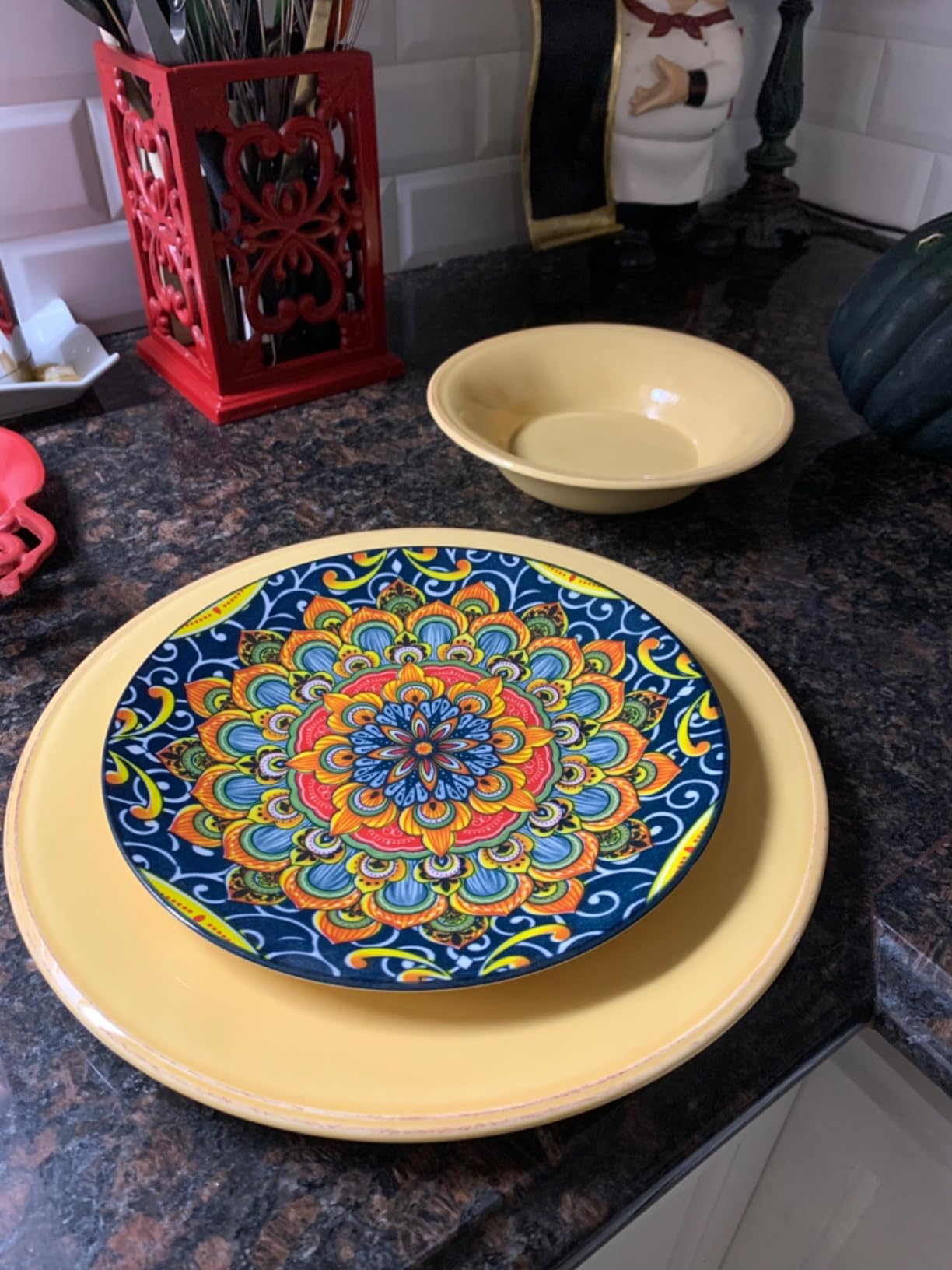 vancasso Salad Plates Set of 6, 8.5 Inch Ceramic, Microwave Safe customer photo 1
