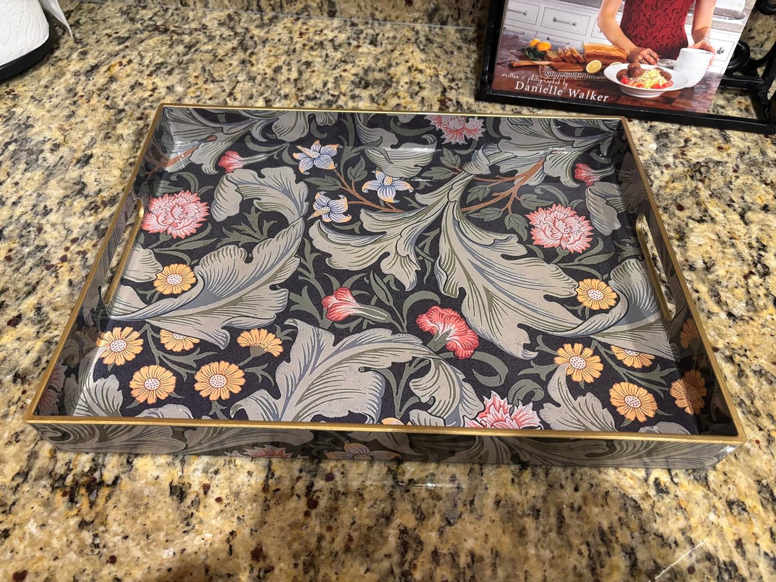 AGIOTA Coffee Table Trays for Living Room Serving Tray with Handles, Modern Large Tray for Ottoman Coffee Table customer photo 1