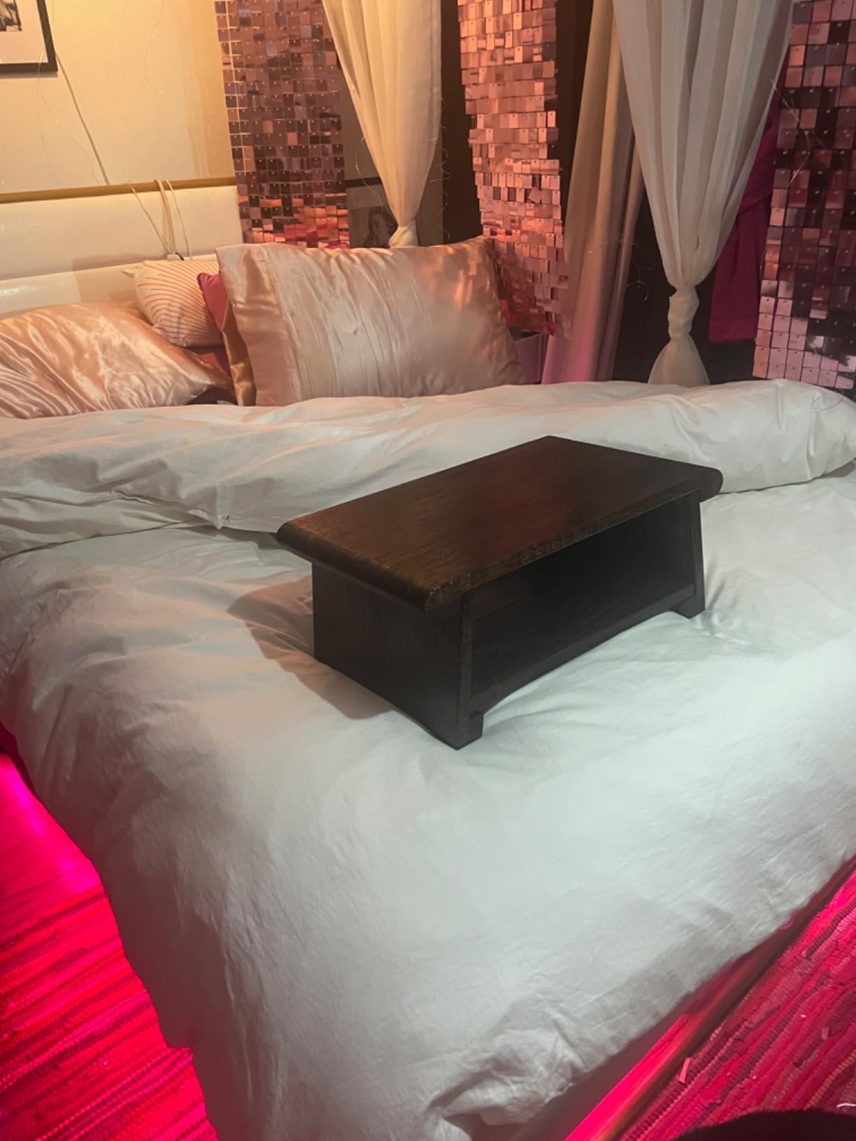 Folding Japanese Low Floor Table,Small Wood Meditation & Altar Table customer photo 2