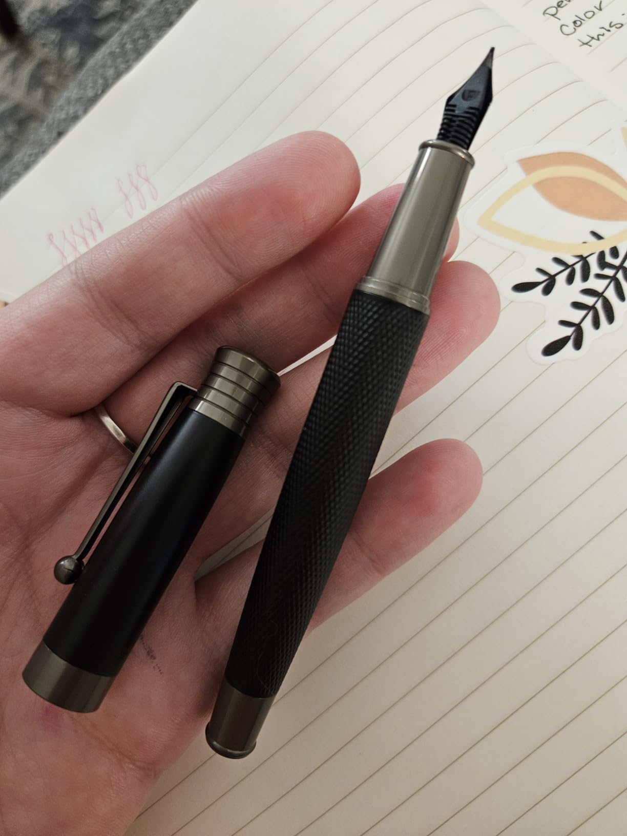 Fountain Pen Set - Fine & Medium Nibs, Includes 18 Ink Cartridges, Ink Refill Converter & Syringe Filler, Gift for Writing, Journaling & Calligraphy MU-13 customer photo 1