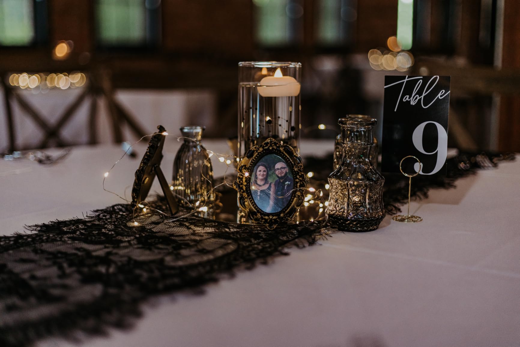 Maitys 15 Pcs Tiny Vintage Picture Frames with Stands Ornate,Black Gold customer photo 2
