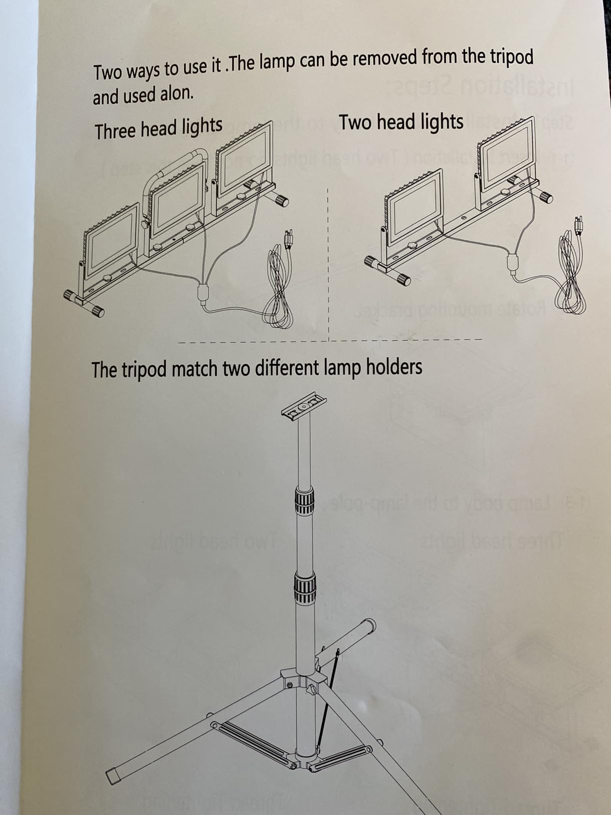 21000Lumens LED Work Lights with Stand, 3 Adjustable Work Lamp customer photo 2