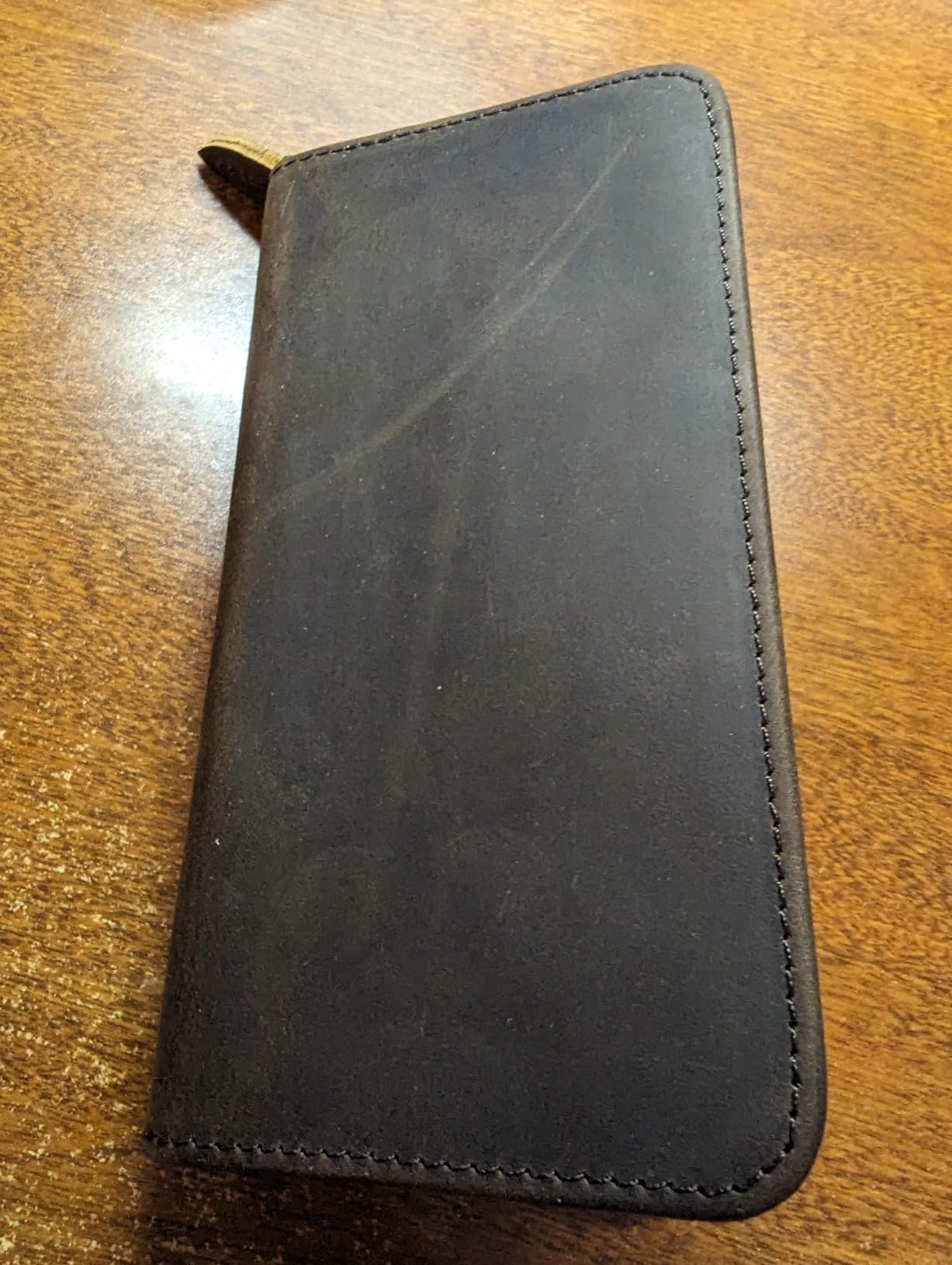 Asvine Fountain Pen Case 3 Divided Slots Crazy Horse Leather Pen Holder, Handmade Display Zippered Pouch for Rollerball Pen-Retro customer photo 1