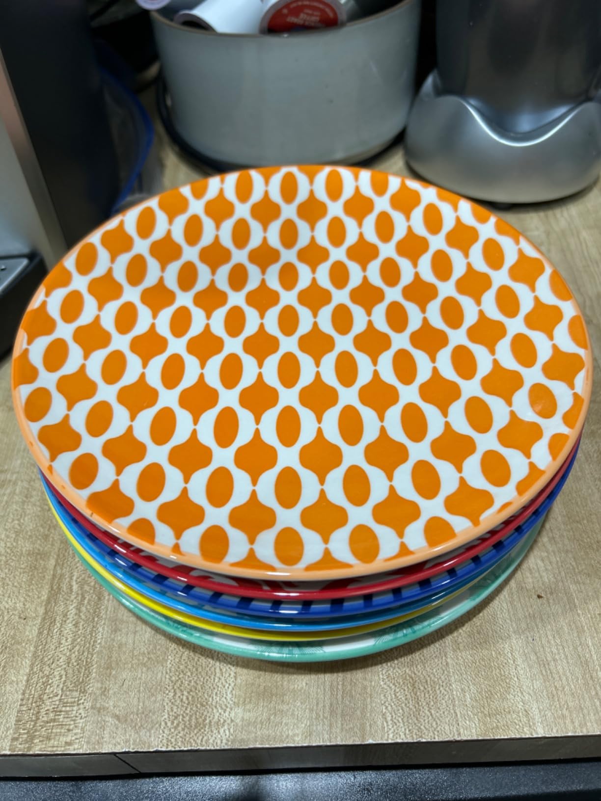 8.5 Inch Ceramic Small Salad Plates Set of 6 customer photo 1