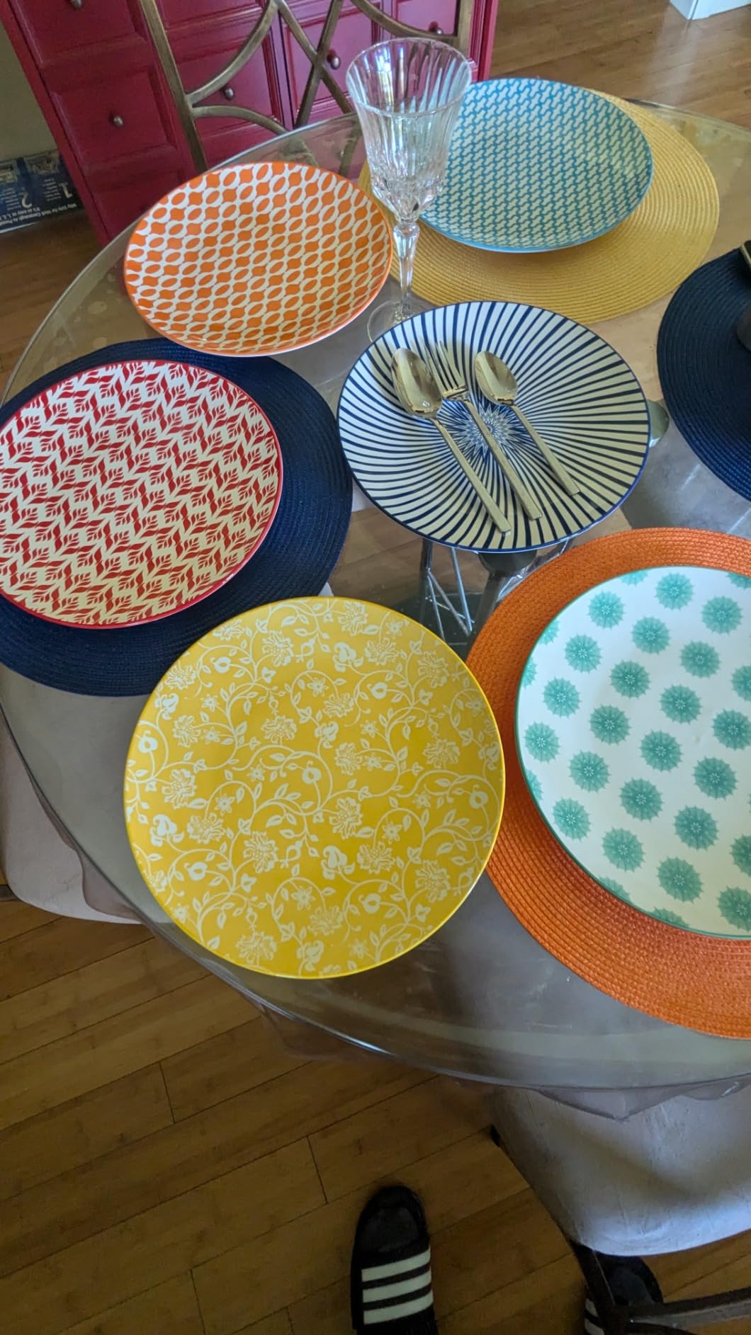 8.5 Inch Ceramic Small Salad Plates Set of 6 customer photo 2
