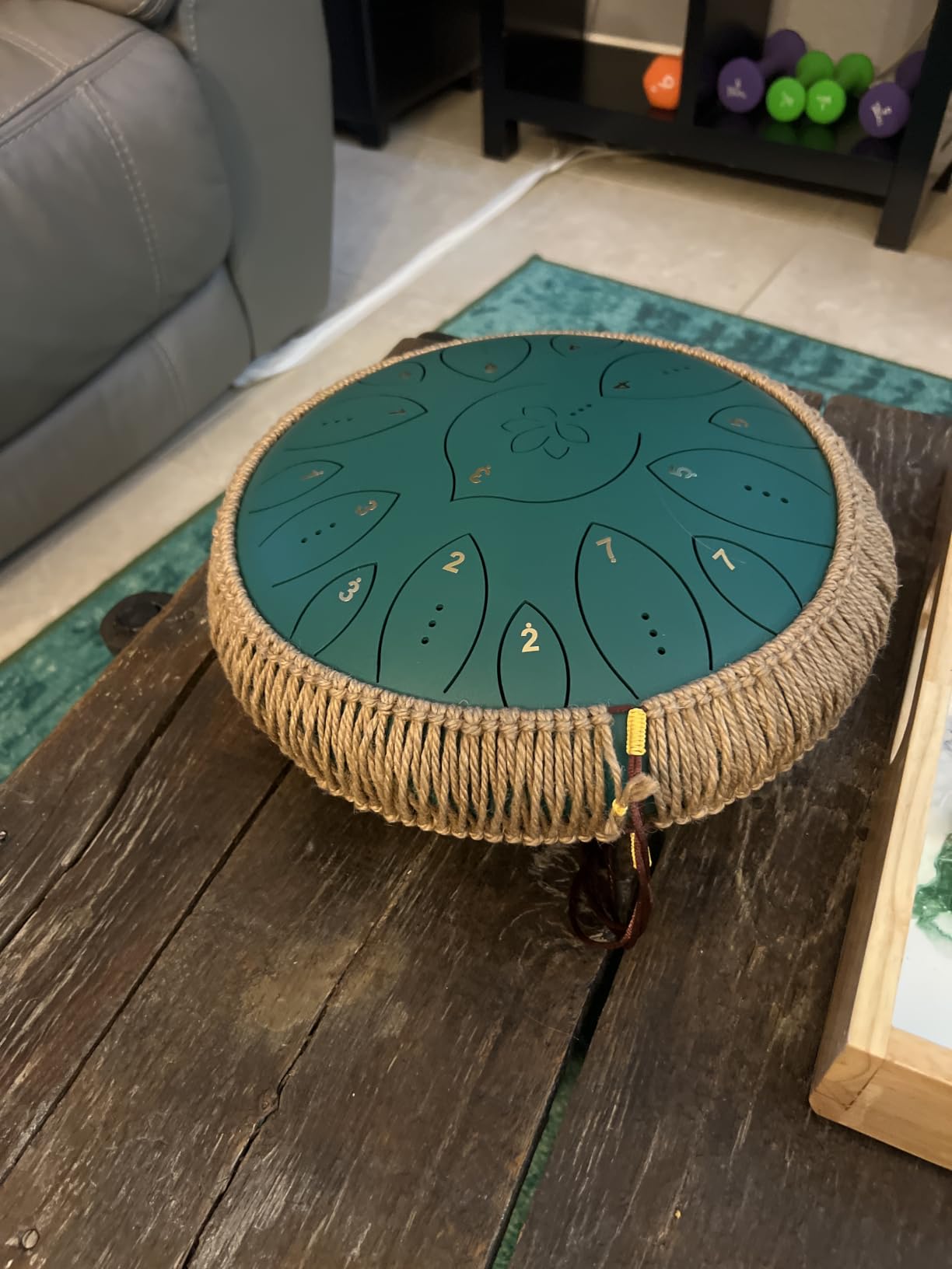 Steel Tongue Drum 13 Inches 15 Notes, Hand Pan Drums for Adults 440hz, C Major Handpan Musical Instrument with Song Book, Mallets and Carry Bag, Navy Blue customer photo 2