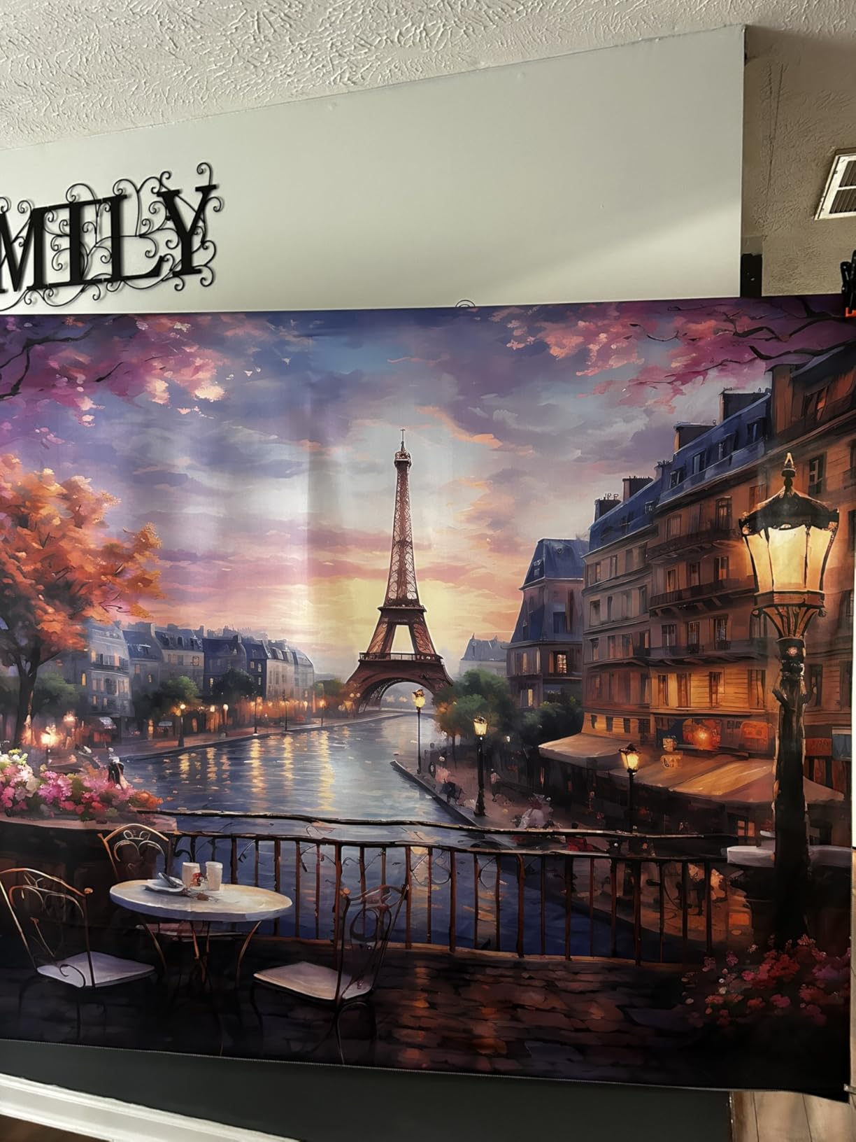 QGHOT Vintage Paris Tapestry Wall Hanging, 59.1