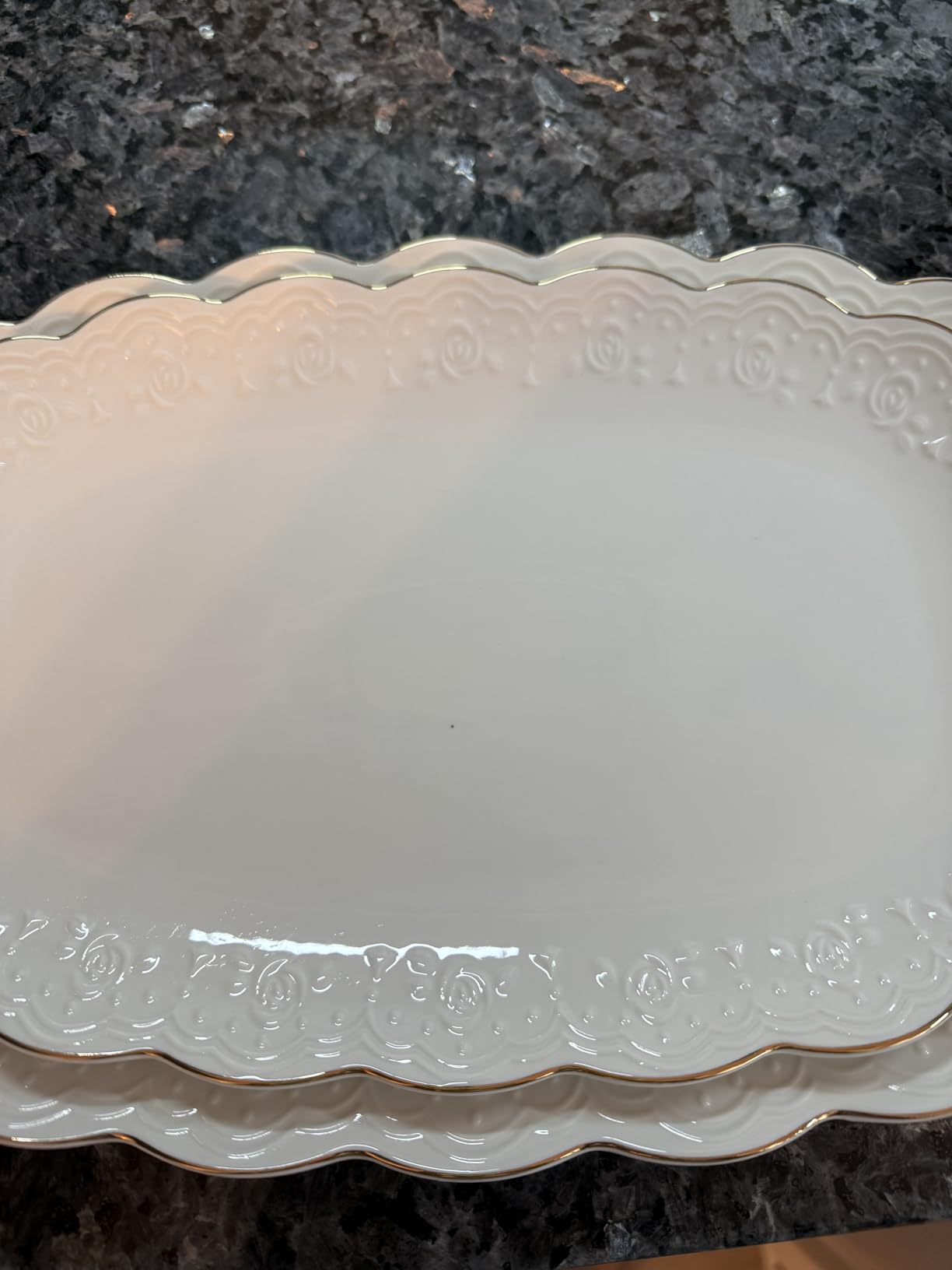 Kassel Ceramic Serving Platter Set | 16”/14”/12” Oval Serving Trays for Entertaining at Parties and Weddings | Oven Safe Extra Large Serving Trays for Tacos, Steak, and Cake customer photo 2