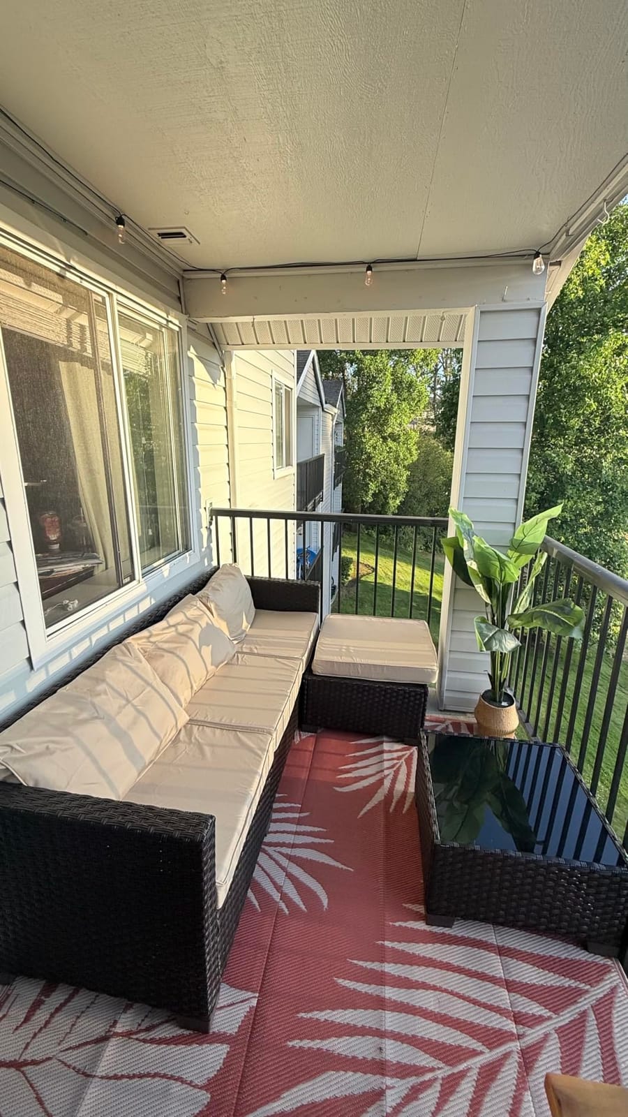 Rattan Star Patio Furniture Set 3 Piece Outdoor Sectional Sofa Set with Wicker Couch, Ottoman, Patio Table All-Weather Non-Slip Cushions and Waterproof Covers, Khaki customer photo 1
