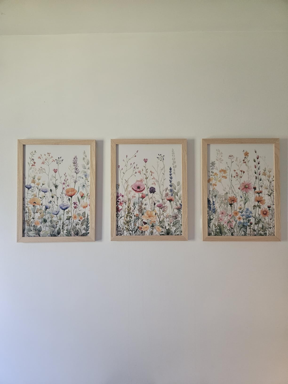WRFON Framed Sage Green Botanical Wall Art Set of 3, Watercolor Eucalyptus & Wild Plant Canvas Prints, Minimalist Green Wall Decor for Living Room Bedroom Bathroom, 12x16 Inches customer photo 2