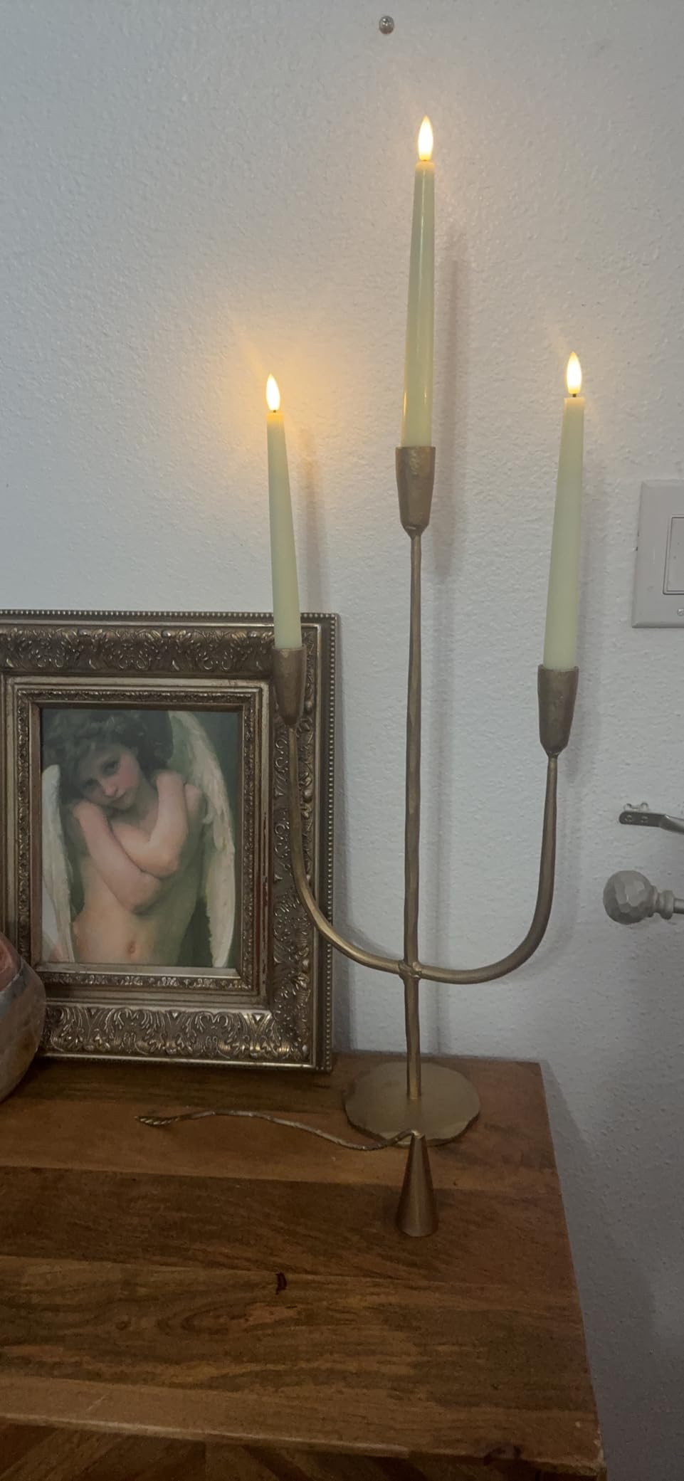Creative Co-Op Tall Artisanal Metal Candelabra, Silver customer photo 1