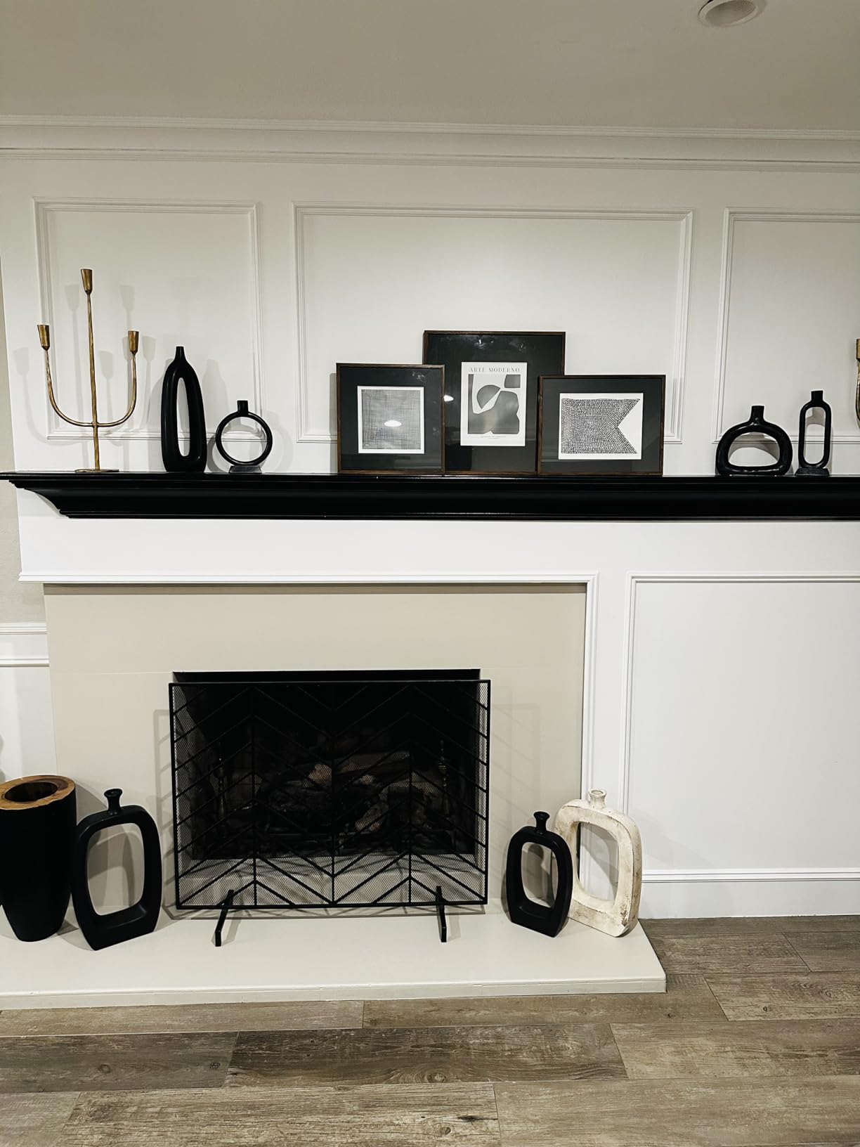 Creative Co-Op Tall Artisanal Metal Candelabra, Silver customer photo 2