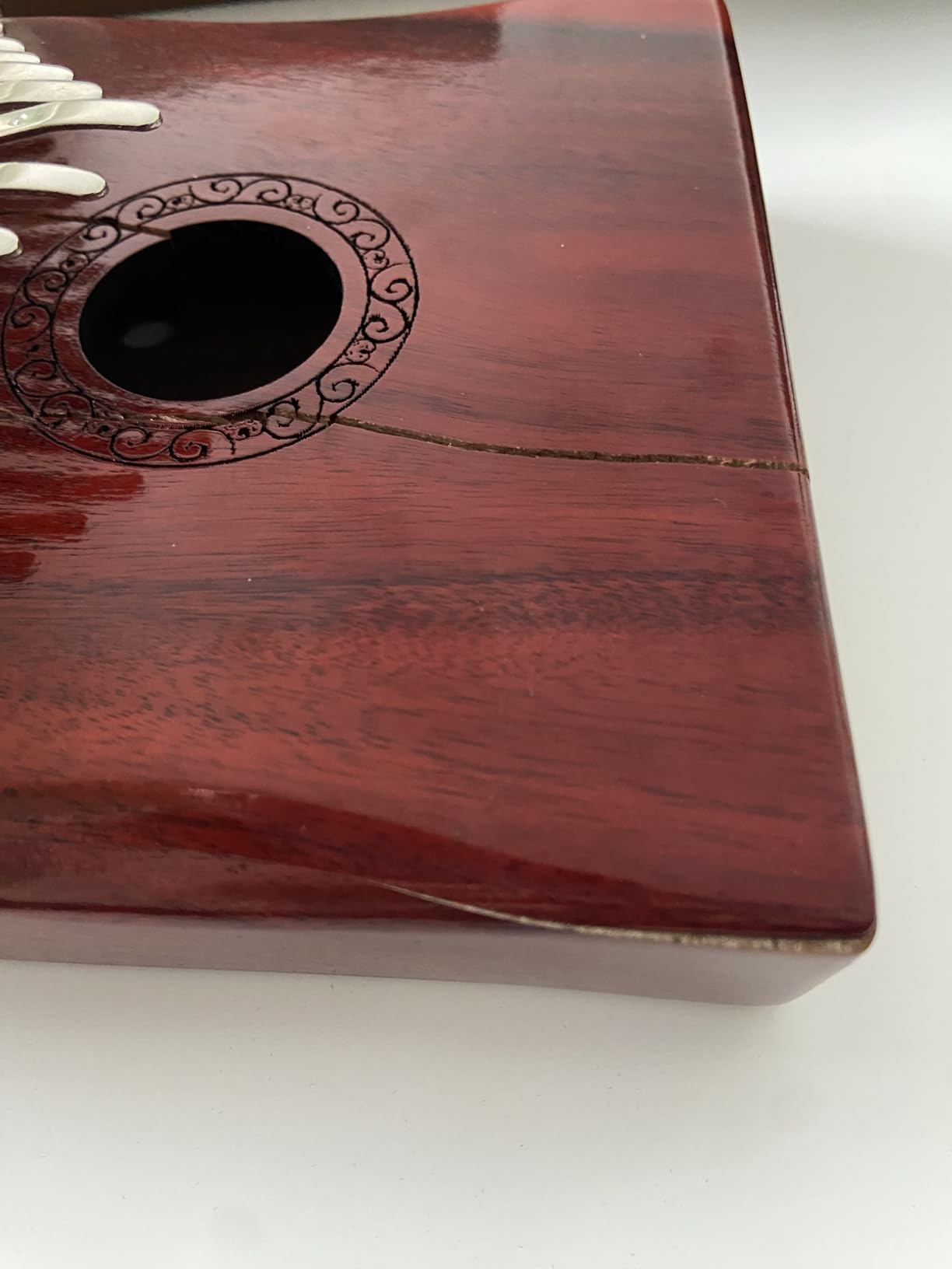 Kalimba Thumb Piano,YUNDIE Portable 21 Keys Mbira Finger Piano with Tune Hammer and Instruction, Musical Instruments Gift for Adult Beginners Professional(Brownish Red) (21 Keys) customer photo 2