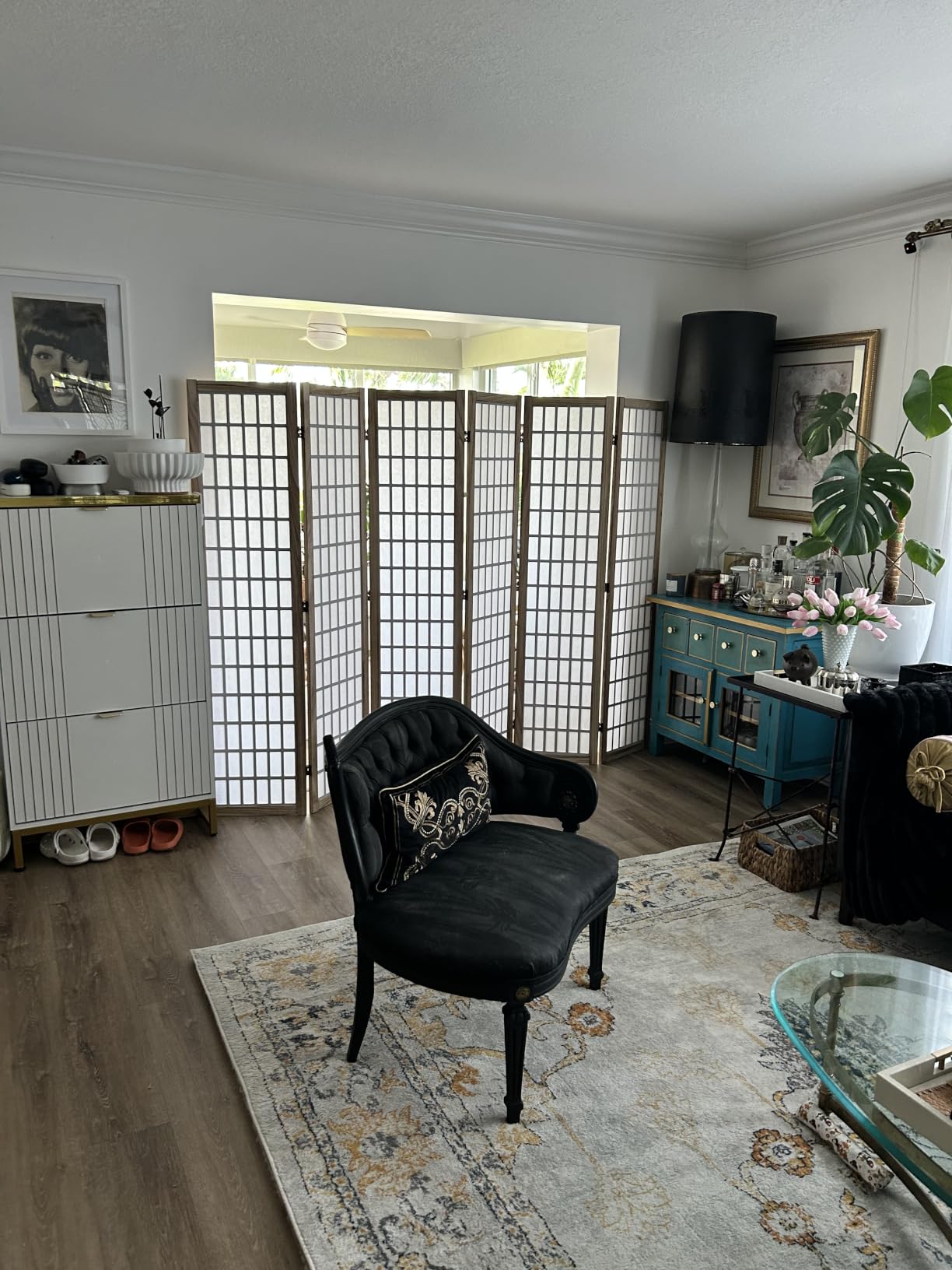 VEVOR Room Divider, 6 Panel Japanese Room Divider, Wood Folding Privacy Screen Indoor, Partition Dividers Portable Decoration Screens, for Room Separation Home Office Restaurant & Bedroom(Natural) customer photo 1