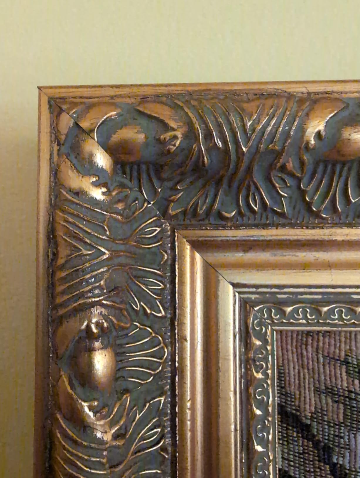 Antique 18x24 Wood Ornate Frame for Wrapped Canvas Painting,Silver customer photo 1