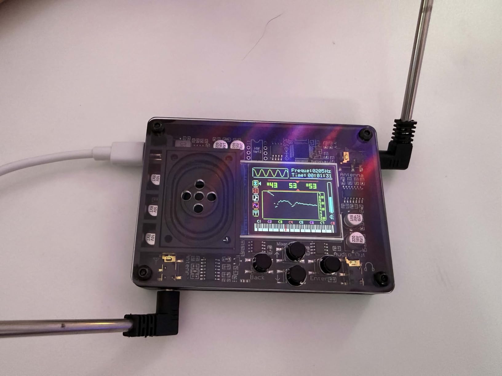 Mini Theremin Toy Musical Electronic Instrument, Type C Interface Multiple Adjustable Voices Theremin Vintage Musical Module with Color Screen, Innovative Gift customer photo 2
